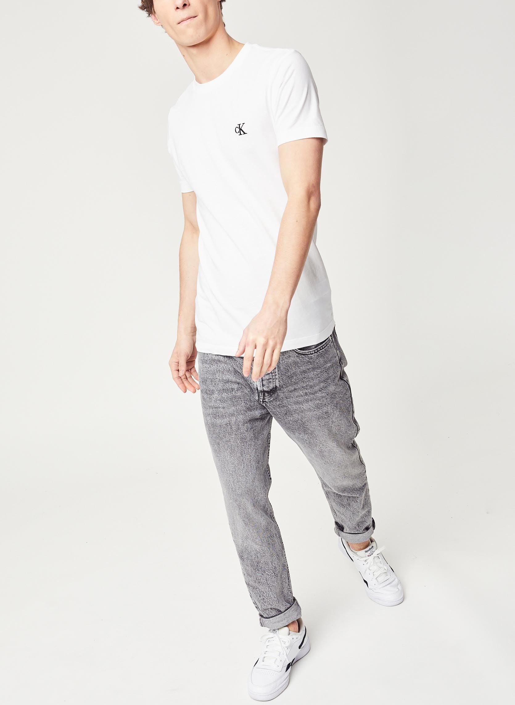 Tee-shirts CK Essential Slim Tee homme blanc Calvin Klein Jeans Tee-shirts CK Essential Slim Tee homme blanc BRIGHT WHITE