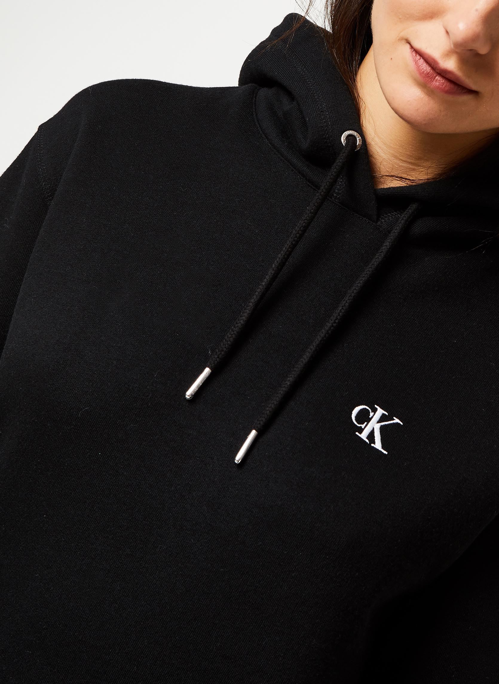 Hoodies CK Embroidery Hoodie dames zwart Calvin Klein Jeans Hoodies CK Embroidery Hoodie dames zwart BAE CK BLACK