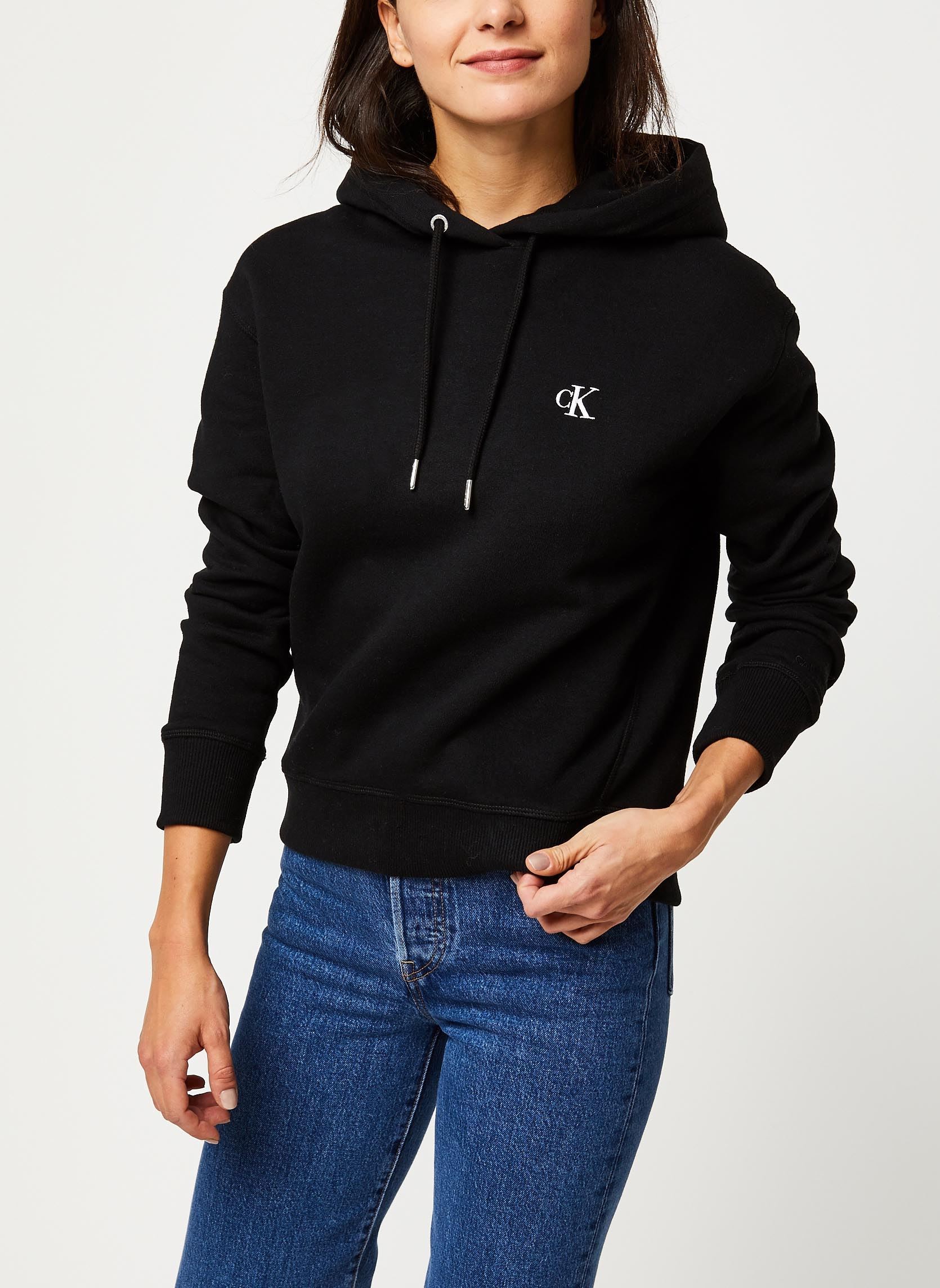 Hoodie droit molletonné - vue 1