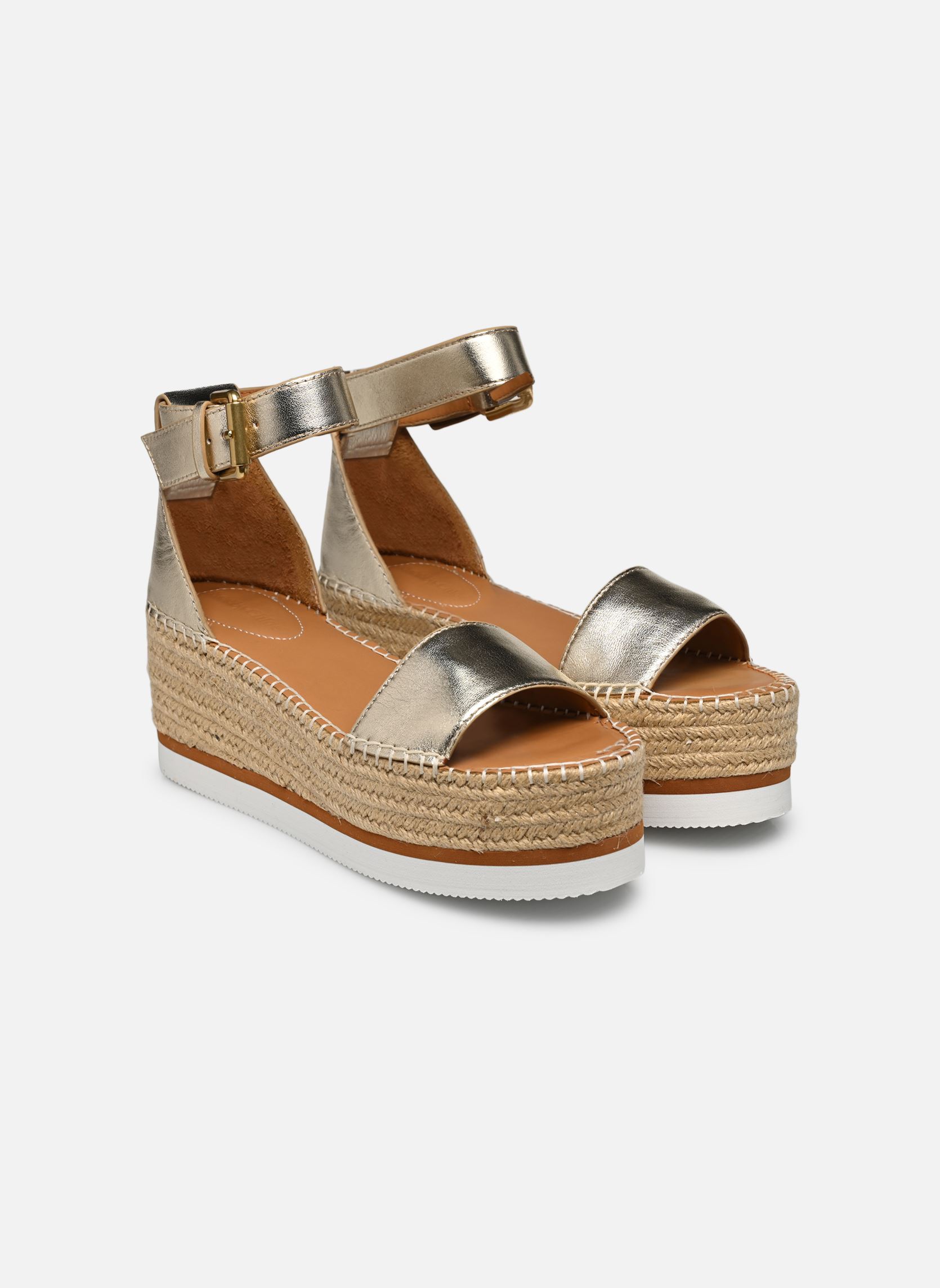 Espadrillas con zeppa e plateau Glyn Splash donna oro e bronzo See by Chloé Espadrillas con zeppa e plateau Glyn Splash donna oro e bronzo LIGHT GOLD