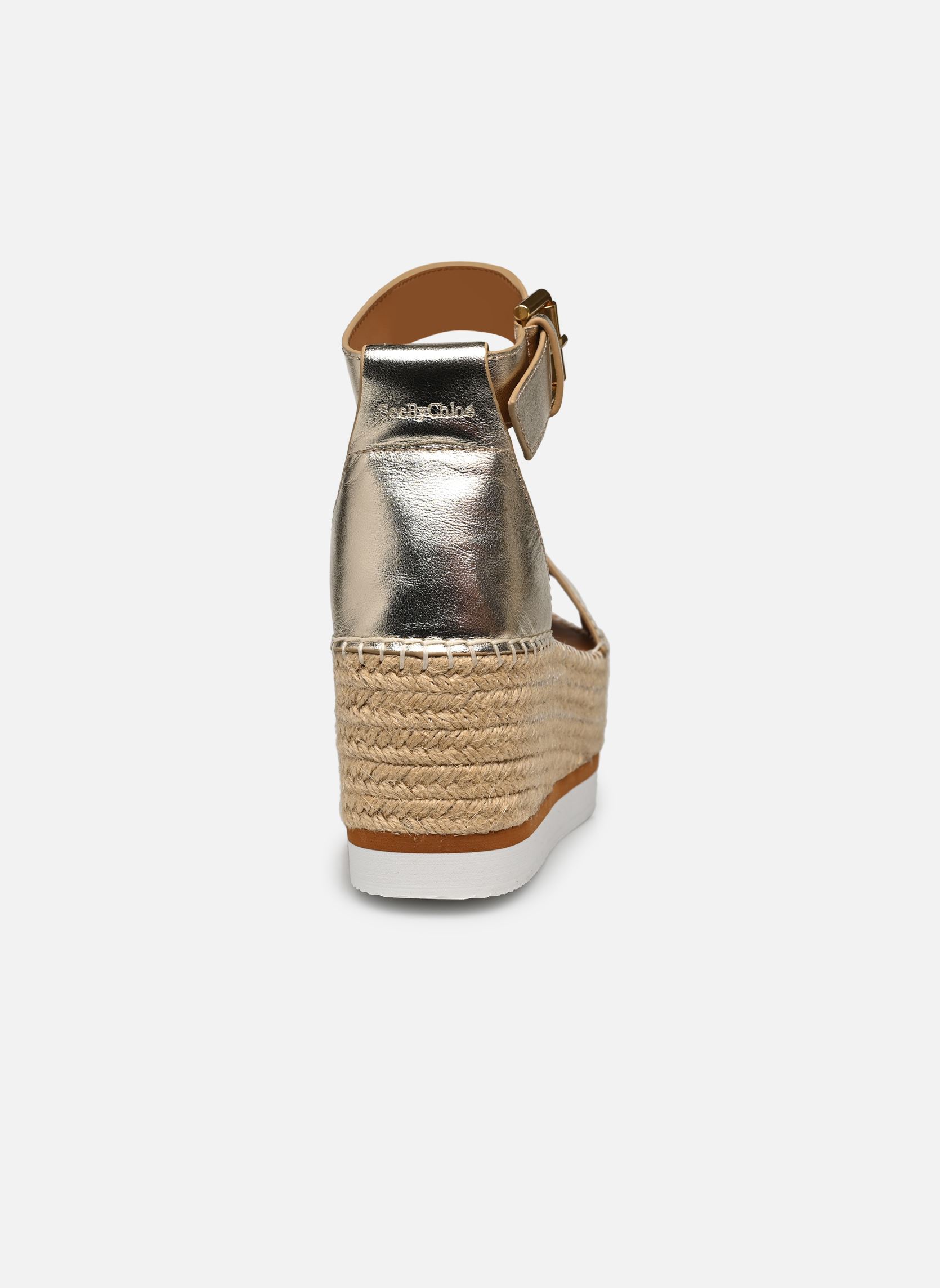 Espadrillas con zeppa e plateau Glyn Splash donna oro e bronzo See by Chloé Espadrillas con zeppa e plateau Glyn Splash donna oro e bronzo LIGHT GOLD
