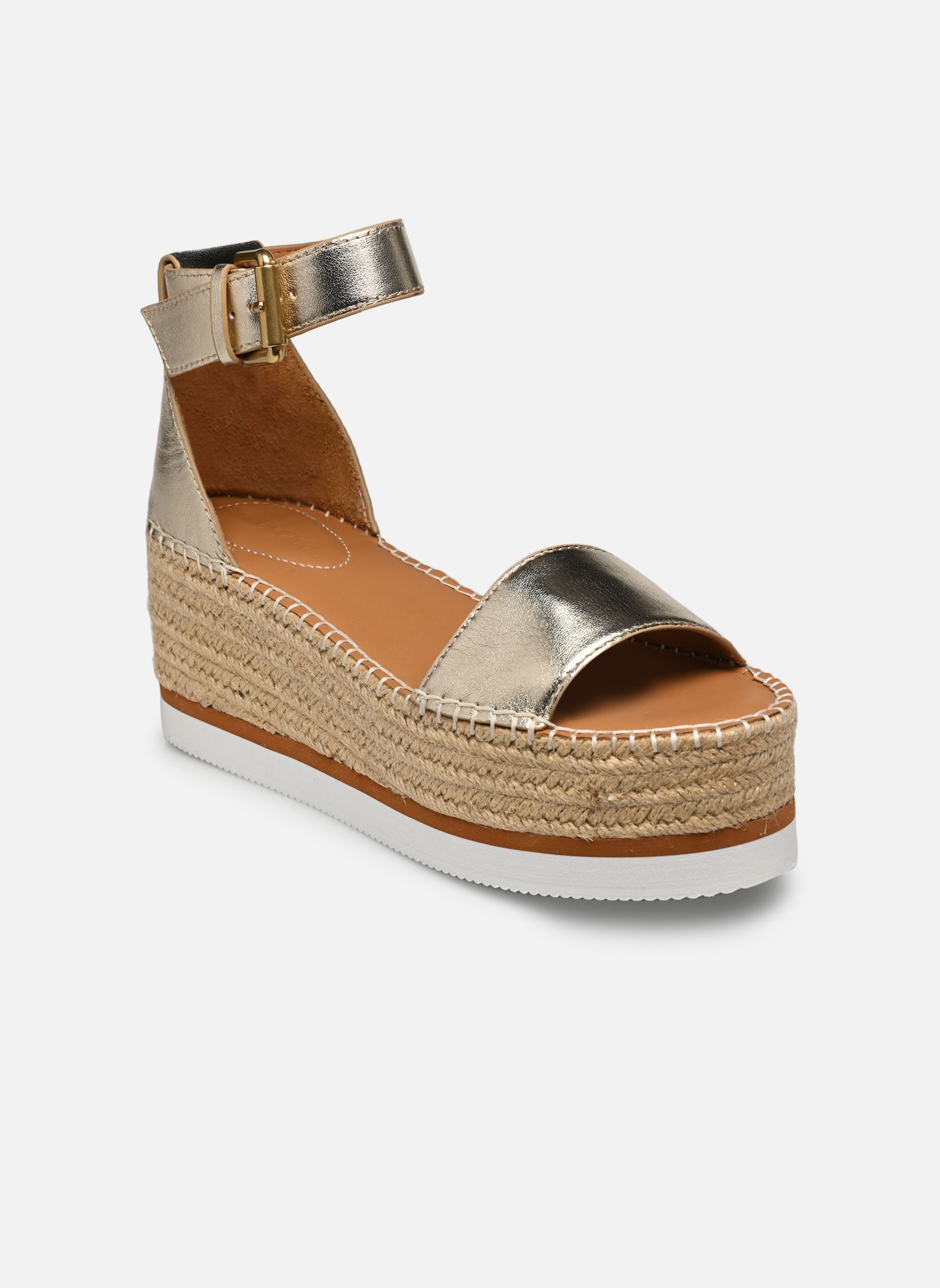 Espadrillas con zeppa e plateau Glyn Splash donna oro e bronzo See by Chloé Espadrillas con zeppa e plateau Glyn Splash donna oro e bronzo LIGHT GOLD