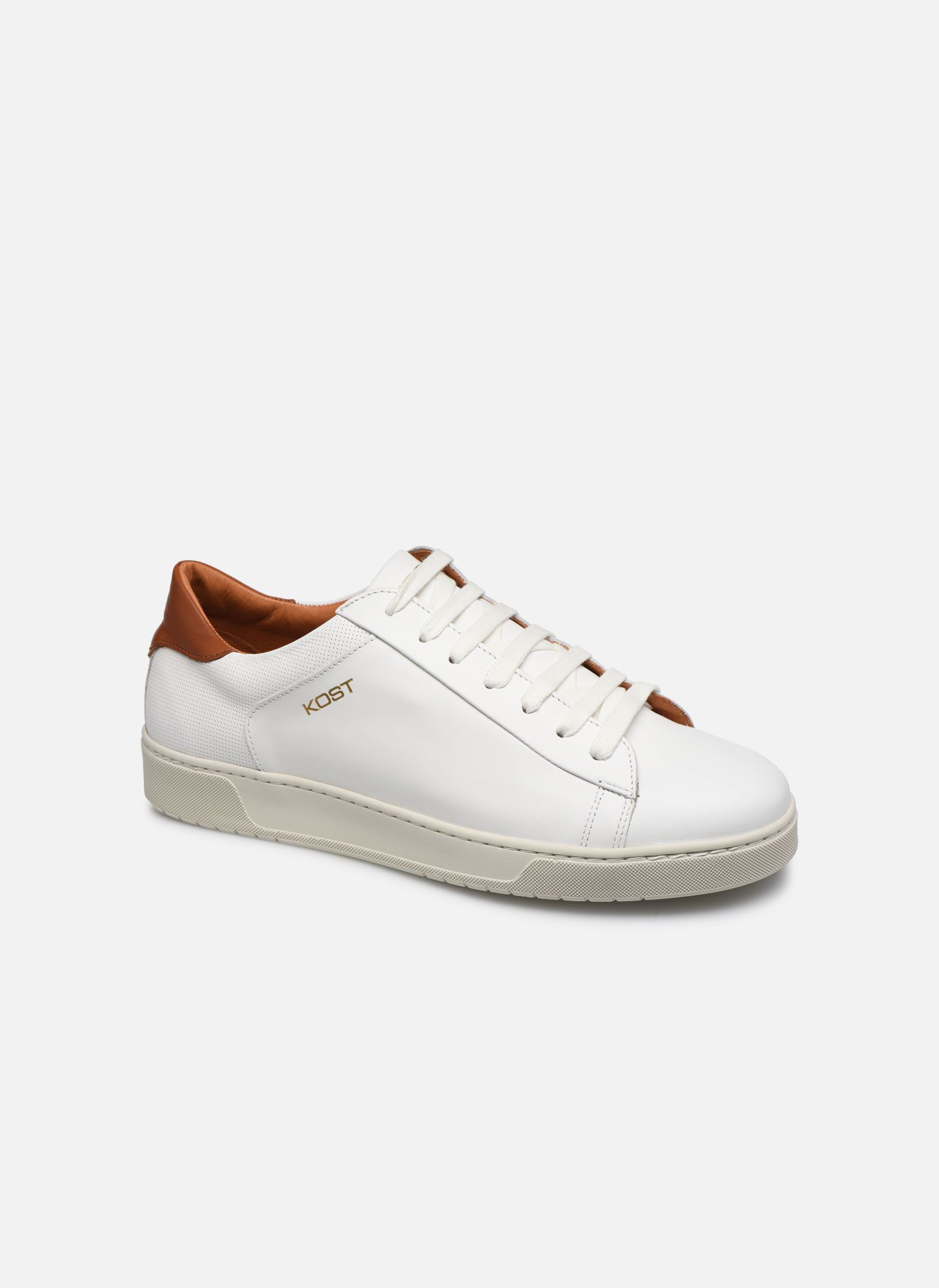 Baskets basses BATTLE 8 homme blanc Kost Baskets basses BATTLE 8 homme blanc BLANC+COGNAC