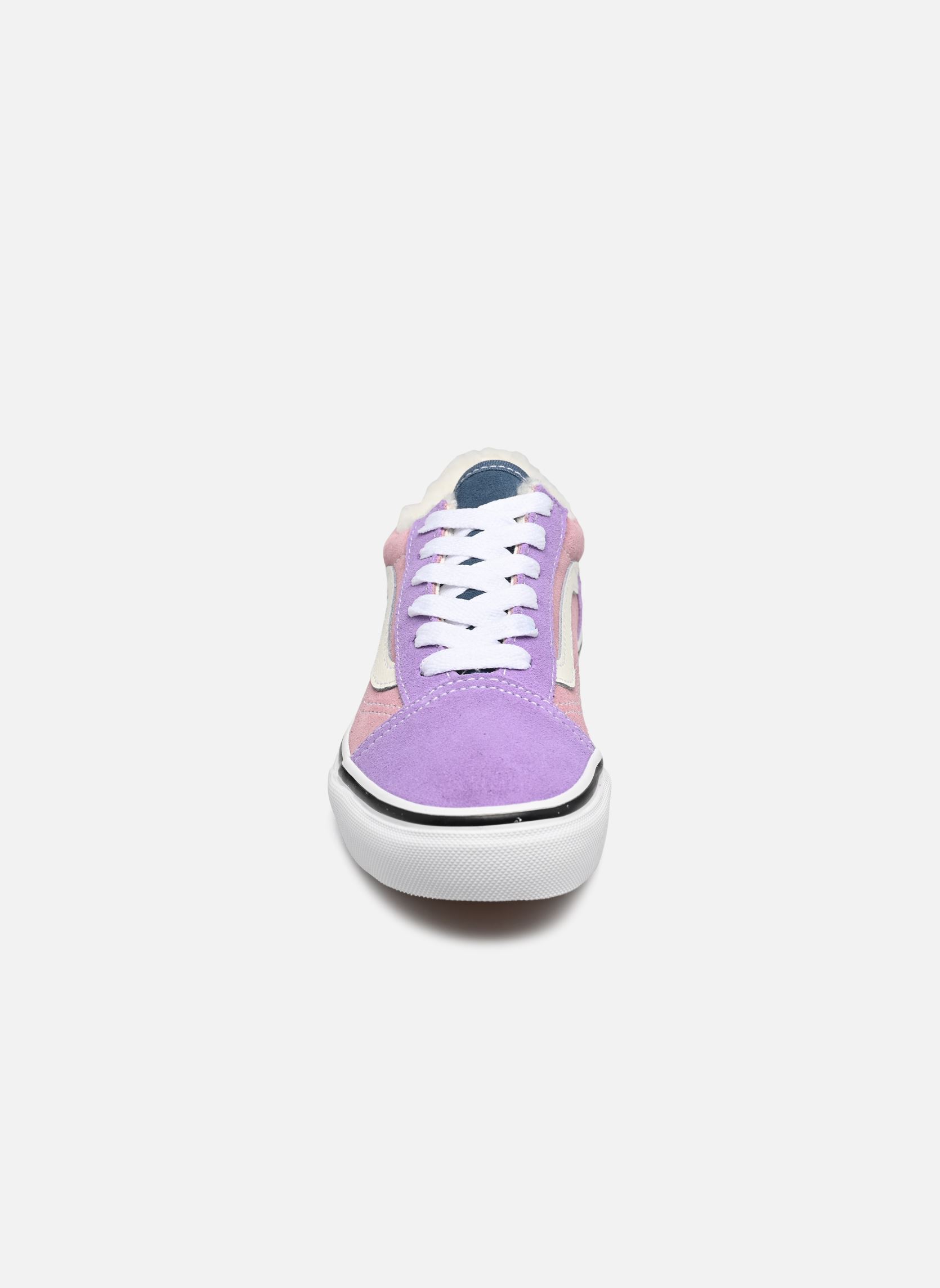 Baskets basses UY Old Skool fille violet Vans Baskets basses UY Old Skool fille violet SUEDE/SHERPA MULTI COLOR BLOCK