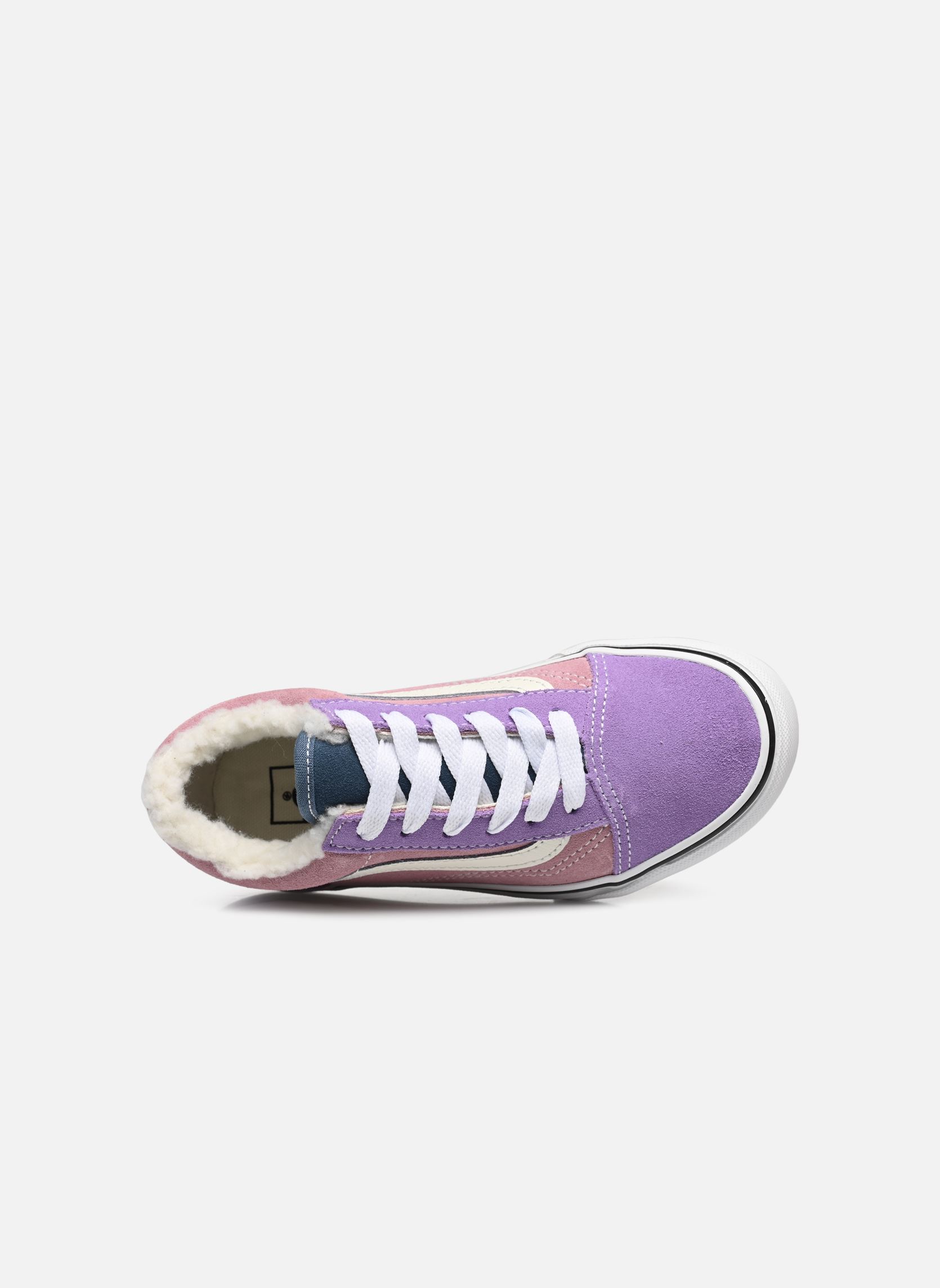 Baskets basses UY Old Skool fille violet Vans Baskets basses UY Old Skool fille violet SUEDE/SHERPA MULTI COLOR BLOCK