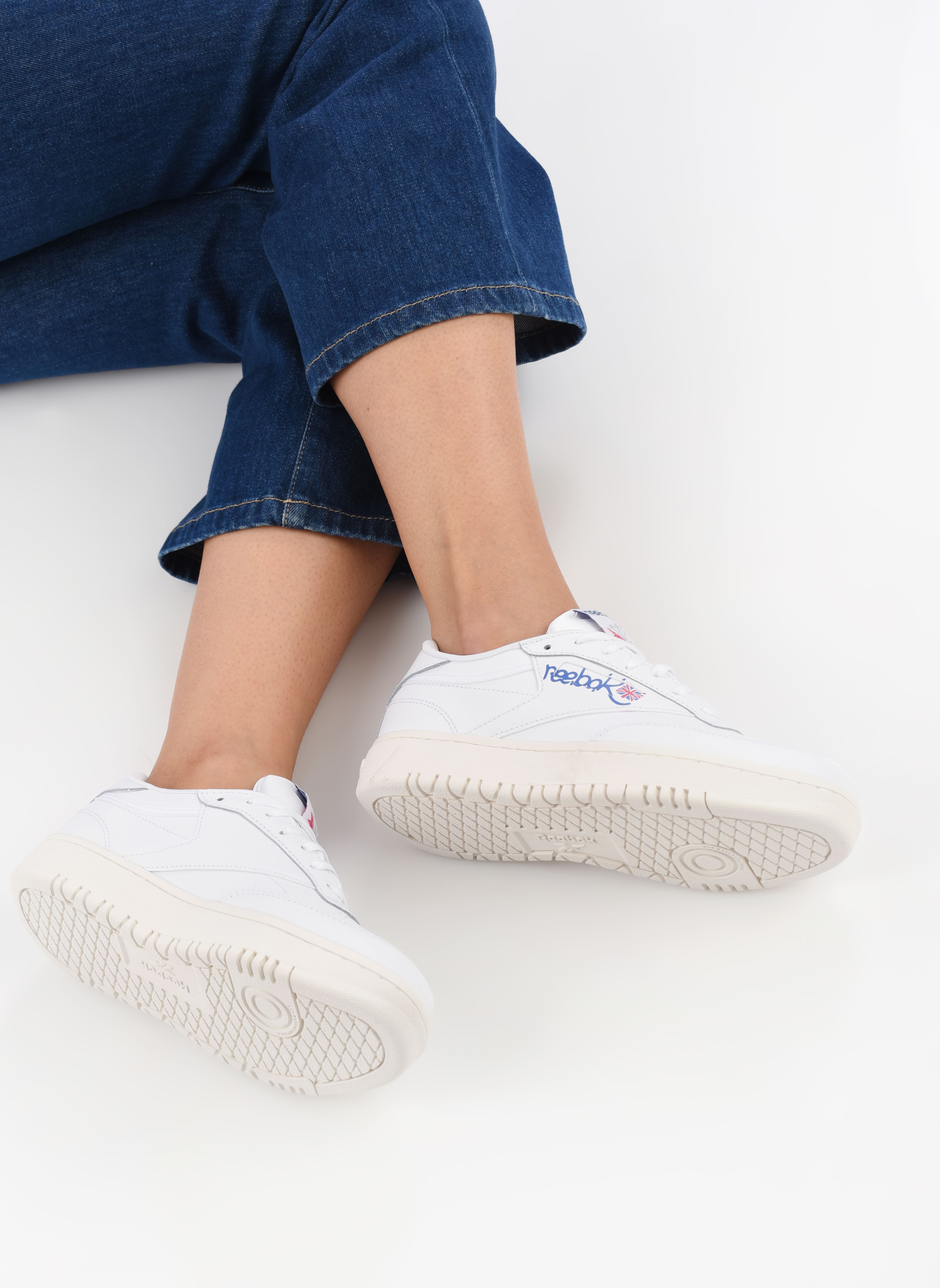 Baskets basses Club C Double femme blanc Reebok Baskets basses Club C Double femme blanc Ftwwht/Chalk/Stepur