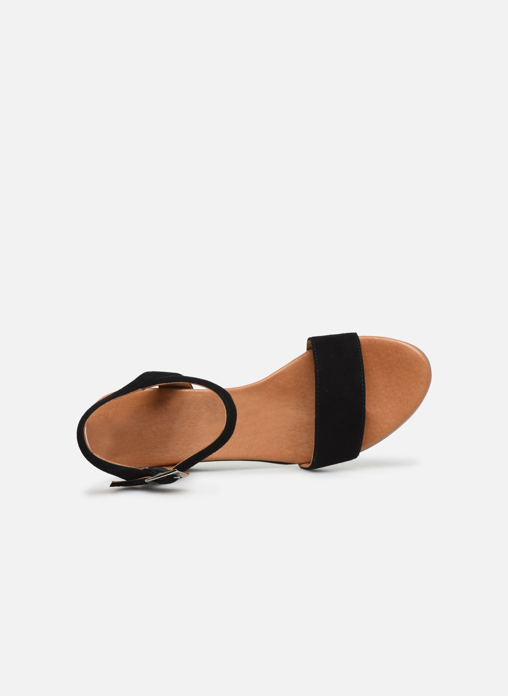 Sandalen met sleehak en plateau Ablican - sandales compensées dames zwart Georgia Rose Soft Sandalen met sleehak en plateau Ablican - sandales compensées dames zwart Noir