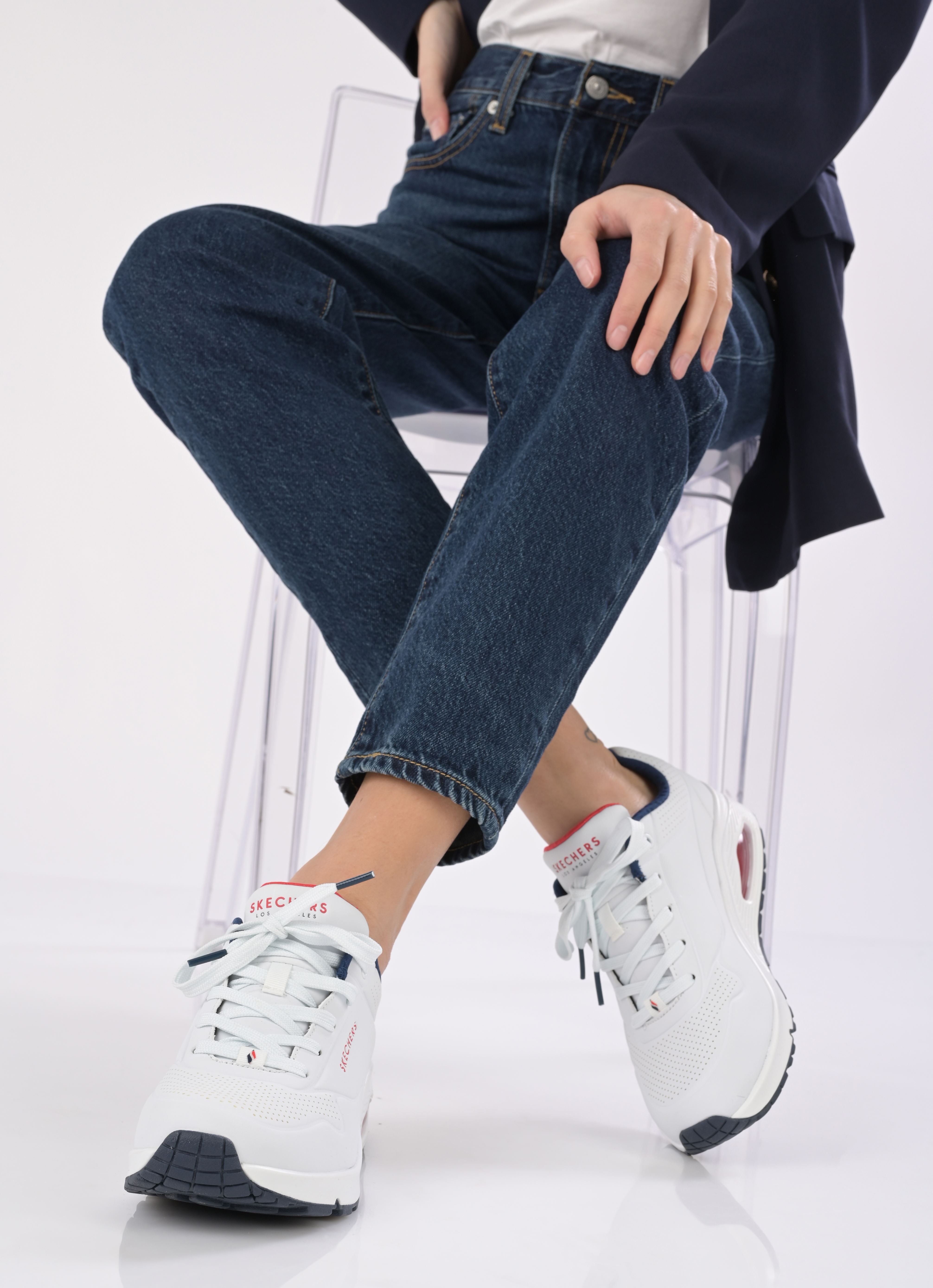 Baskets basses Uno Stand On Air W femme blanc Skechers Baskets basses Uno Stand On Air W femme blanc WNVR