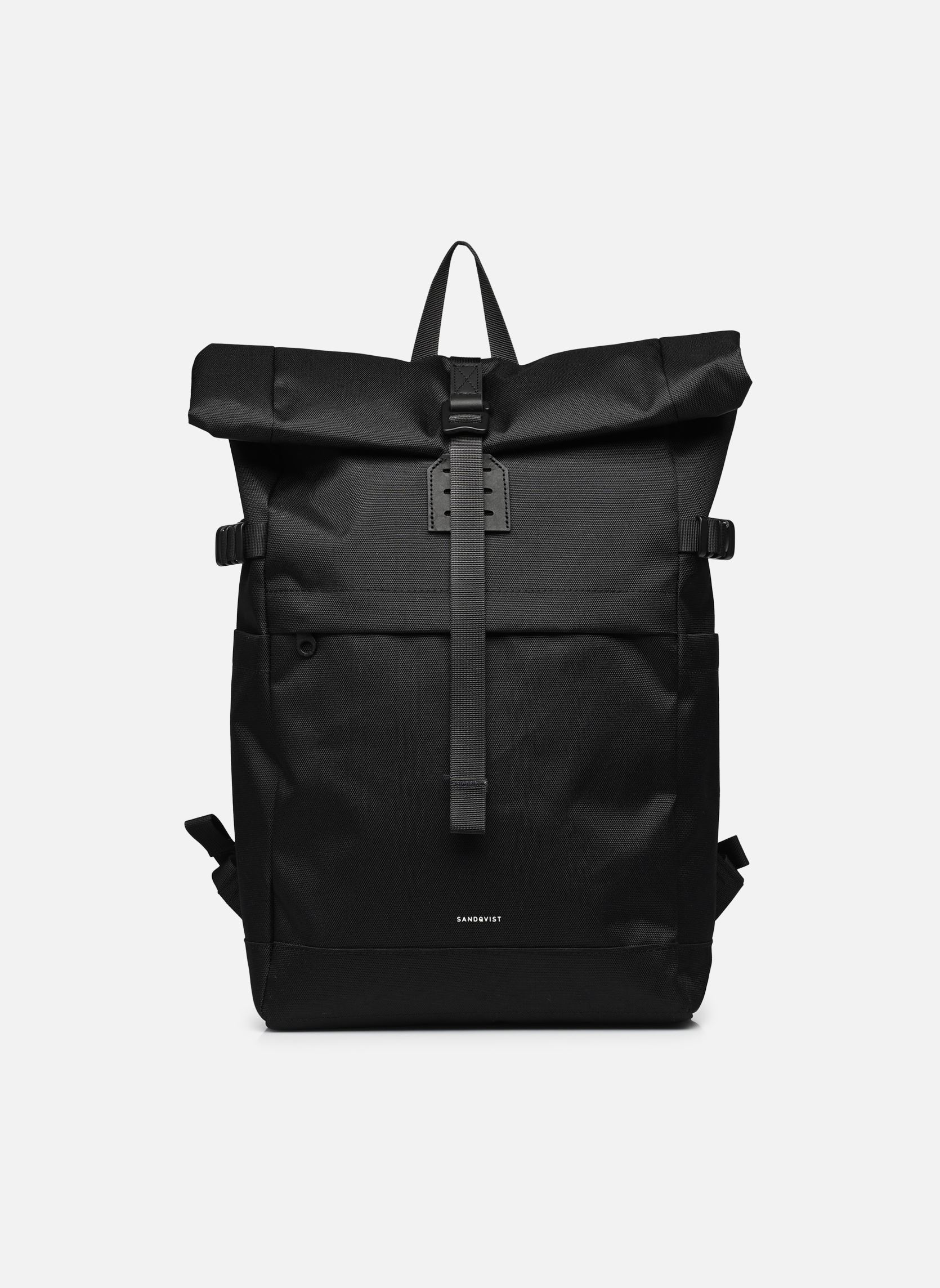 Sacs à dos Icon Rolltop Backpack M noir SANDQVIST Sacs à dos Icon Rolltop Backpack M noir Black/ black with black leathe