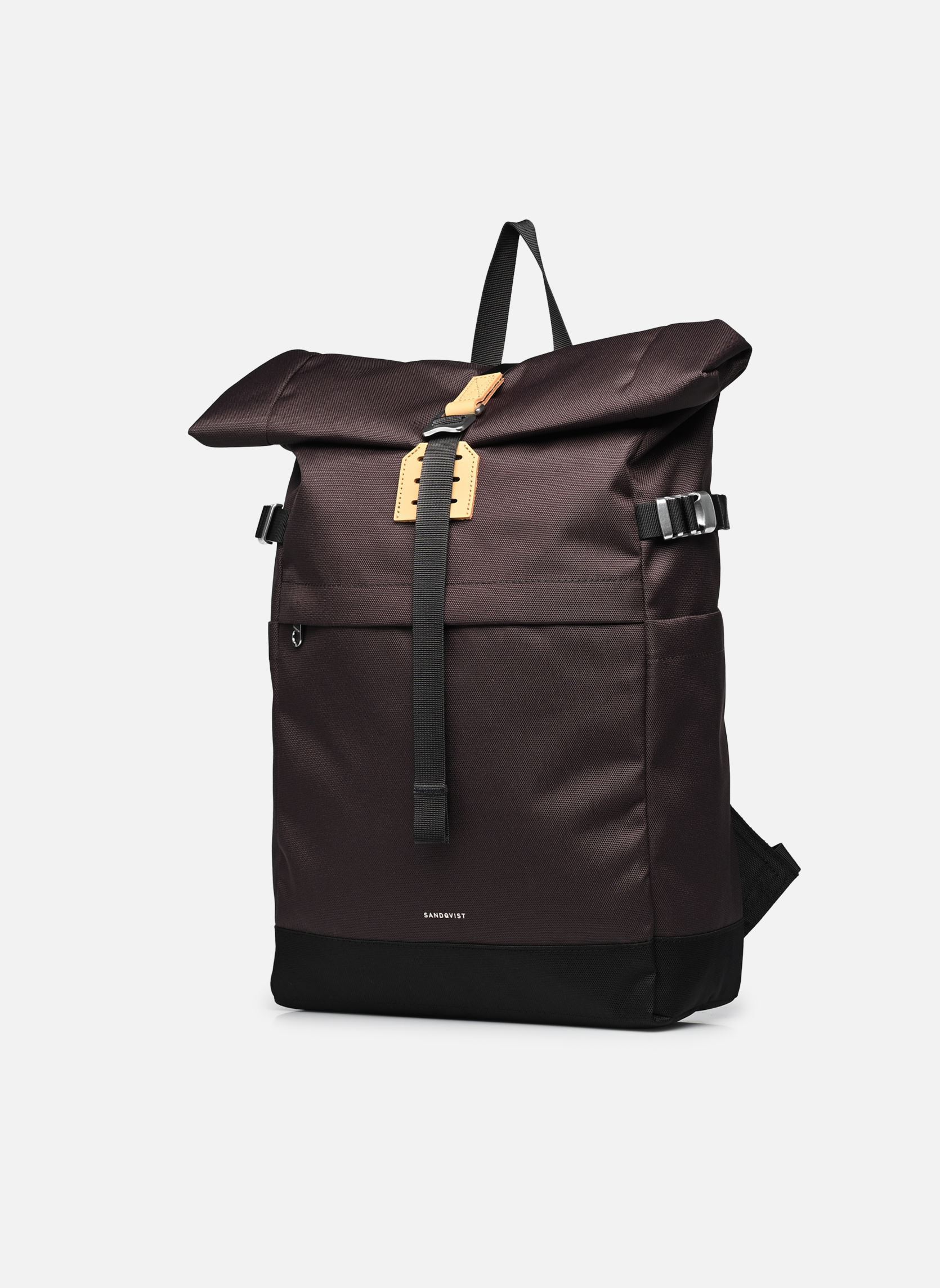 Rugtassen Icon Rolltop Backpack M bruin SANDQVIST Rugtassen Icon Rolltop Backpack M bruin Brown with natural leather