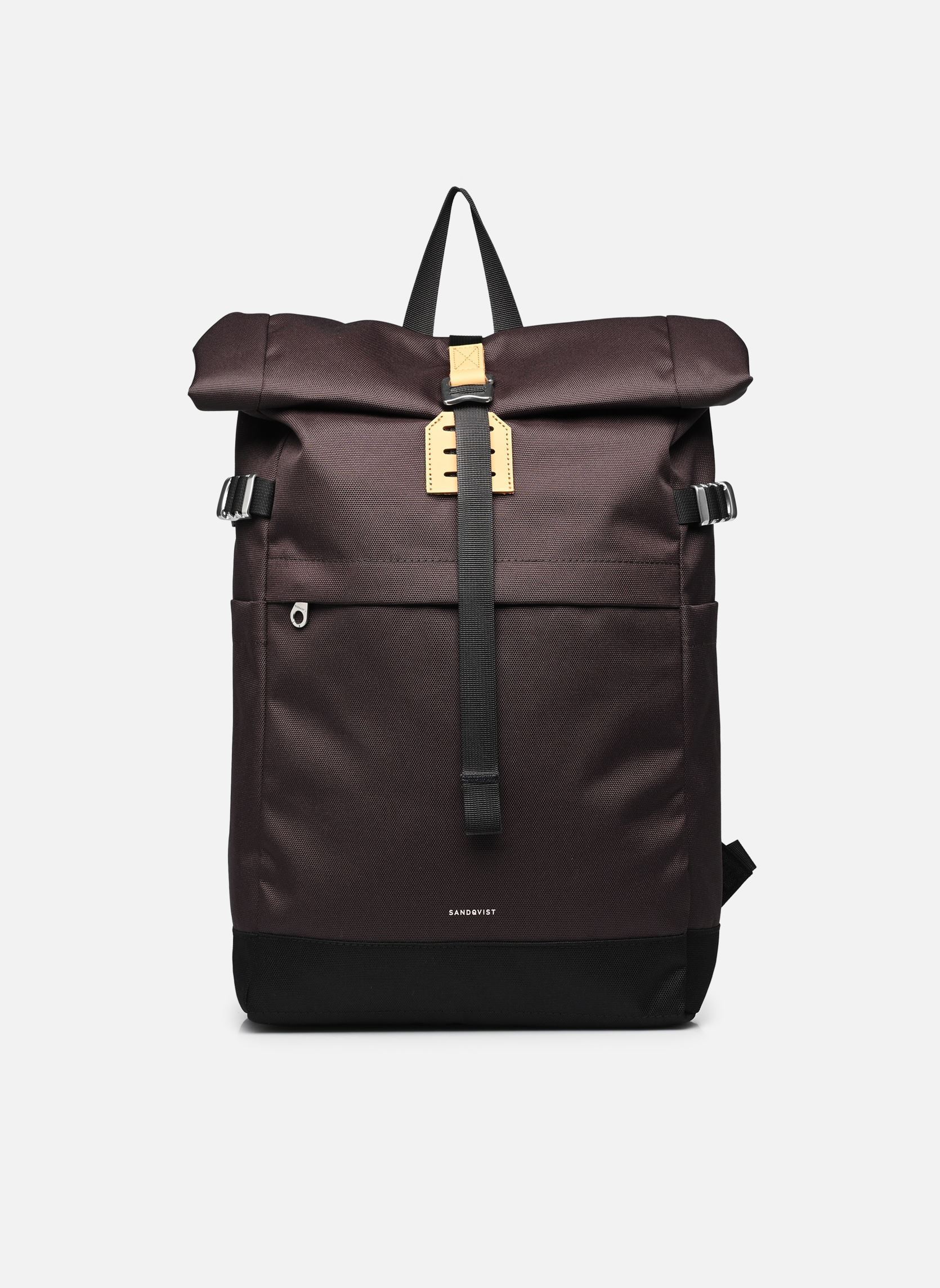 Rugtassen Icon Rolltop Backpack M bruin SANDQVIST Rugtassen Icon Rolltop Backpack M bruin Brown with natural leather