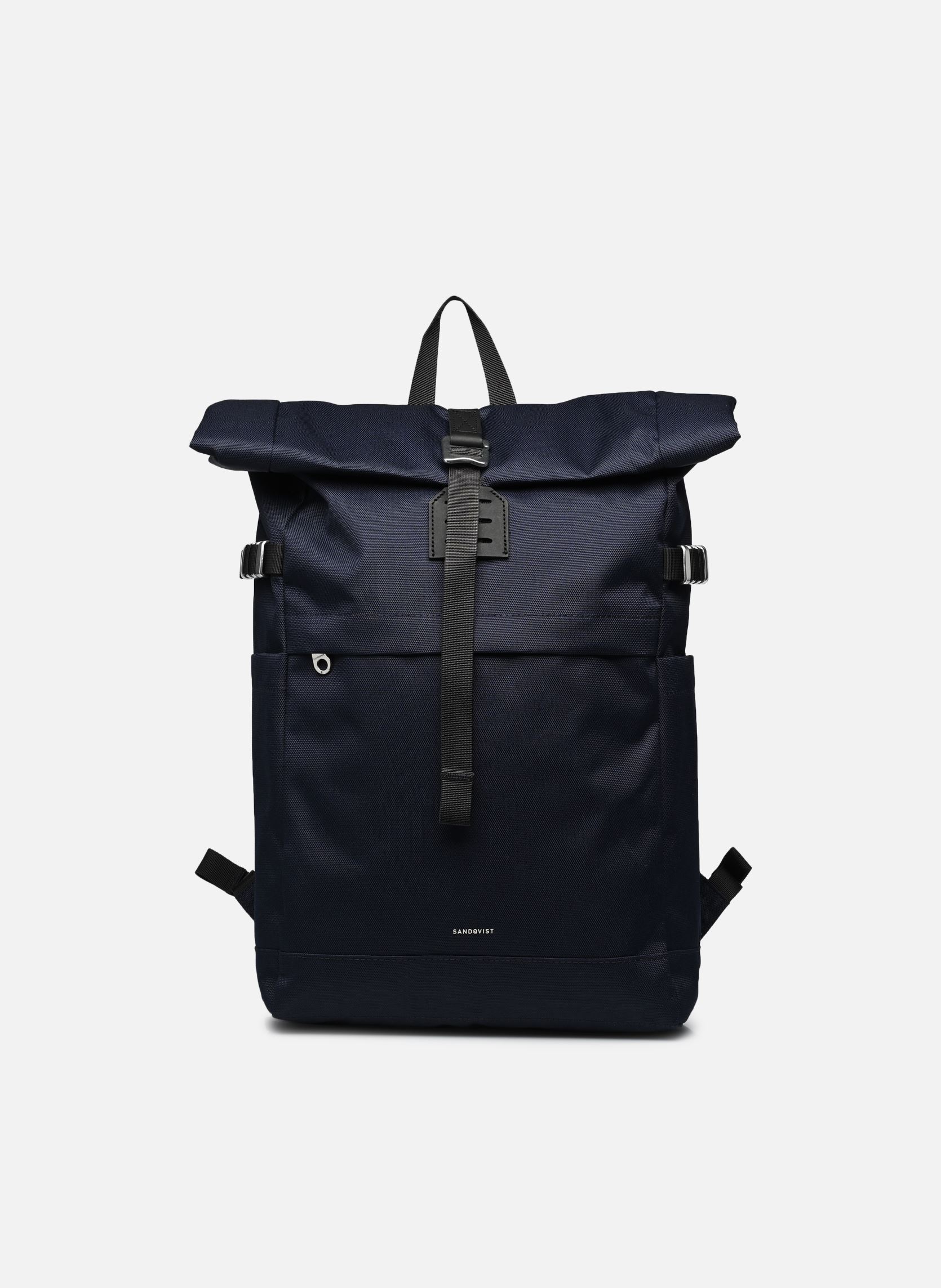 Rucksäcke Icon Rolltop Backpack M blau SANDQVIST Rucksäcke Icon Rolltop Backpack M blau Navy with black leather