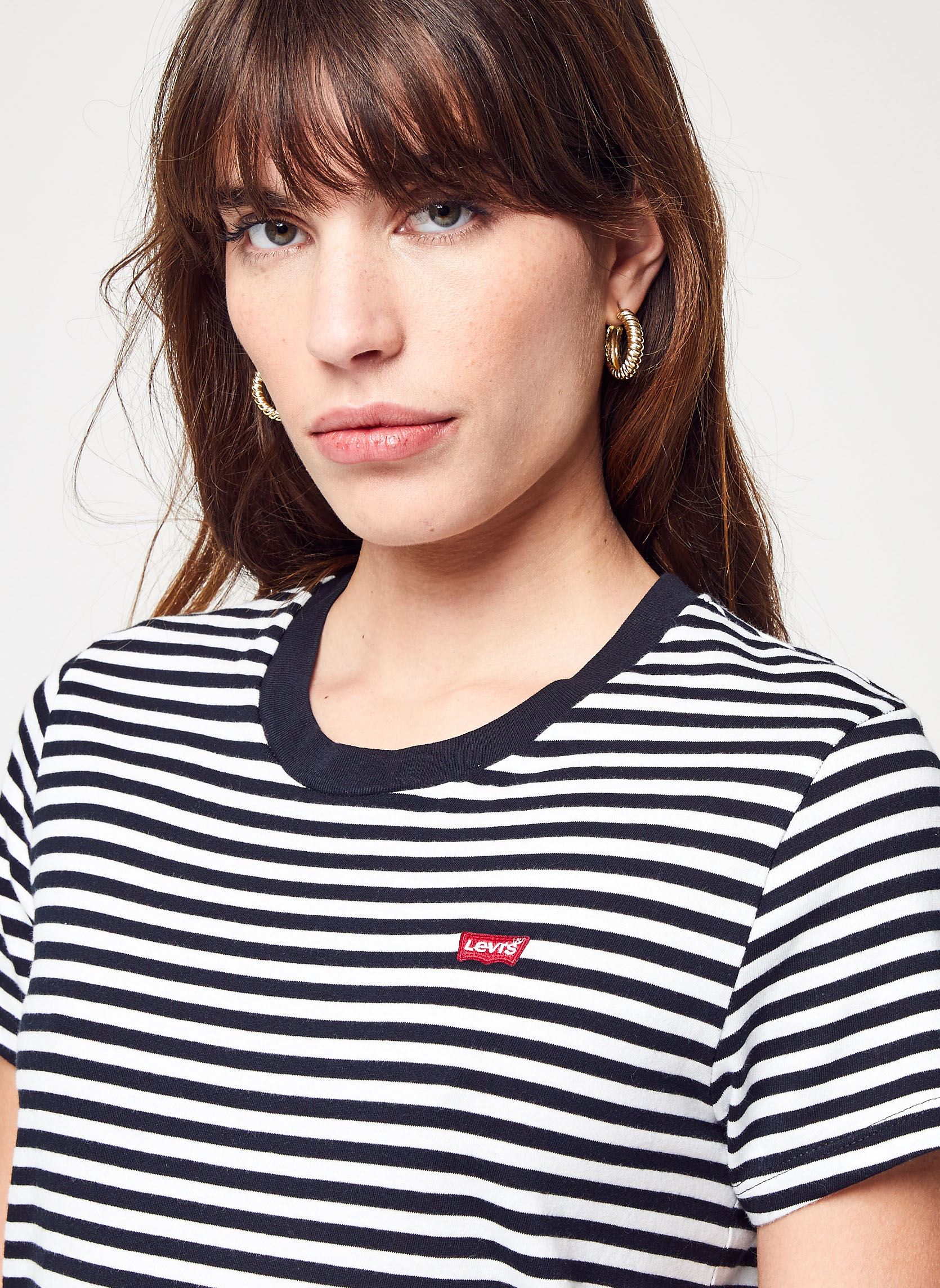 Tee-shirts Perfect Tee femme noir Levi's Tee-shirts Perfect Tee femme noir RAITA STRIPE CAVIAR