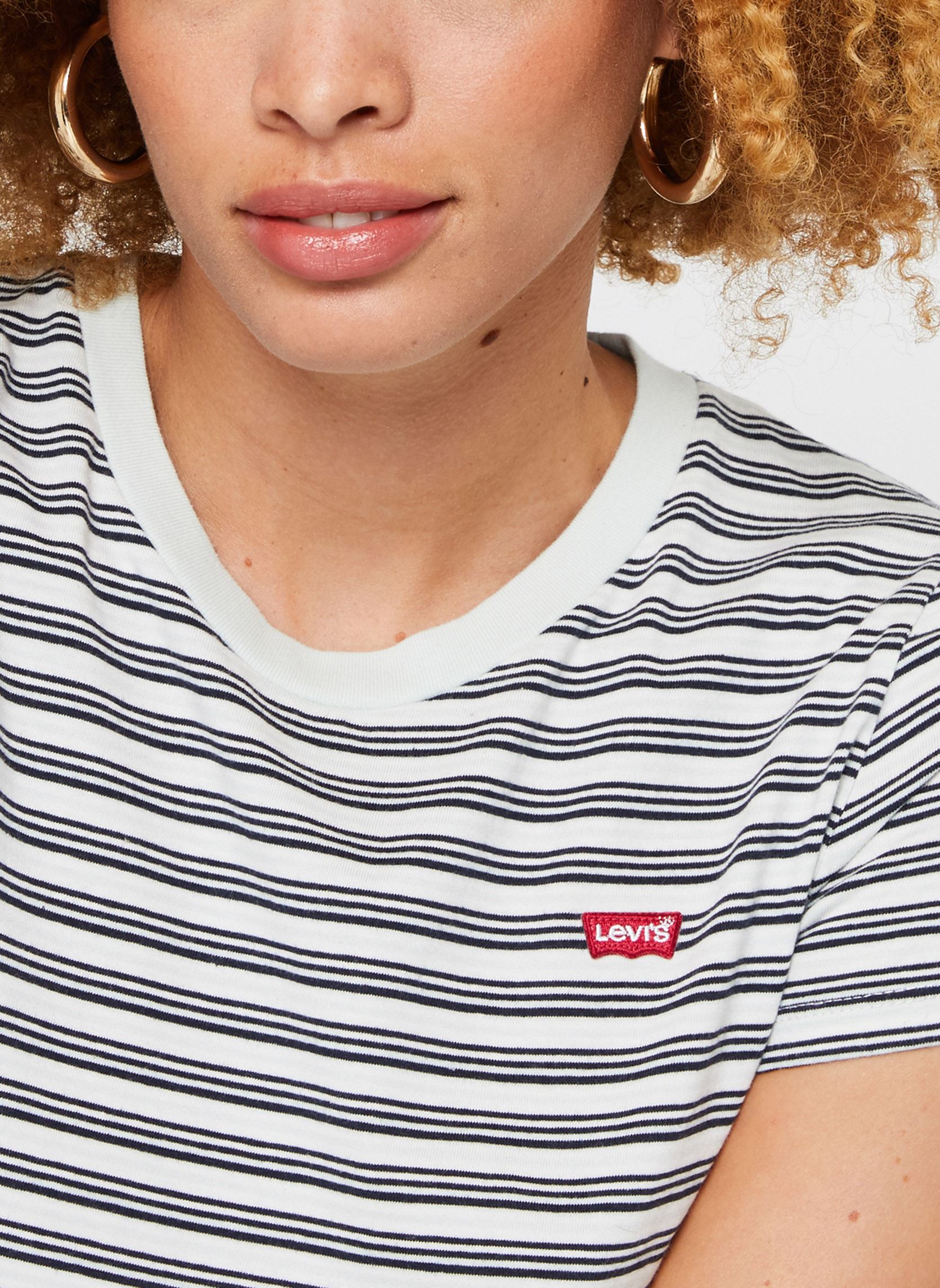 T-Shirts Perfect Tee damen blau Levi's T-Shirts Perfect Tee damen blau MULTI GRUNGE STRIPE CHALK BLUE