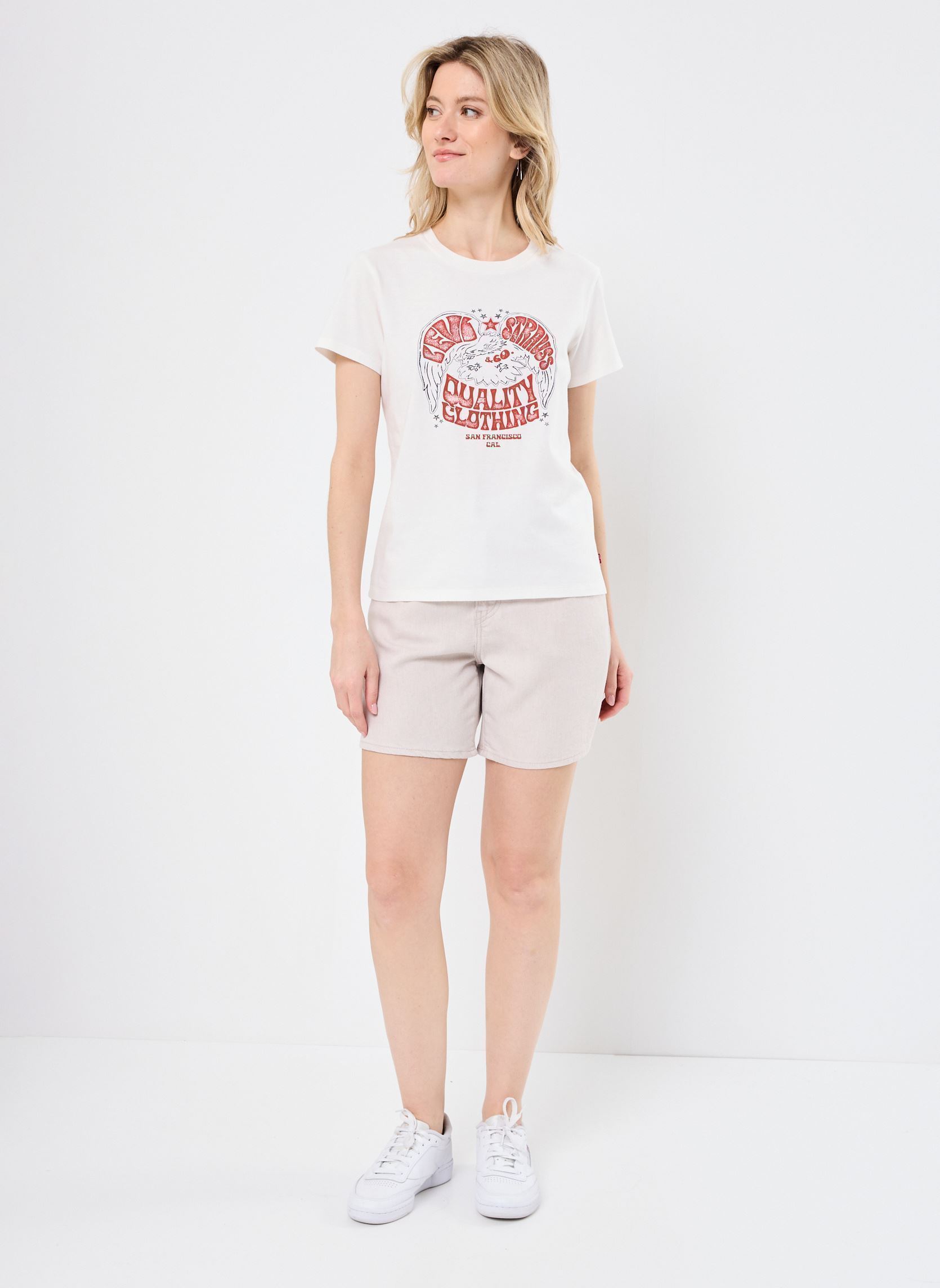 Tee-shirts The Perfect Tee femme blanc Levi's Tee-shirts The Perfect Tee femme blanc EAGLE SUGAR SWIZZLE