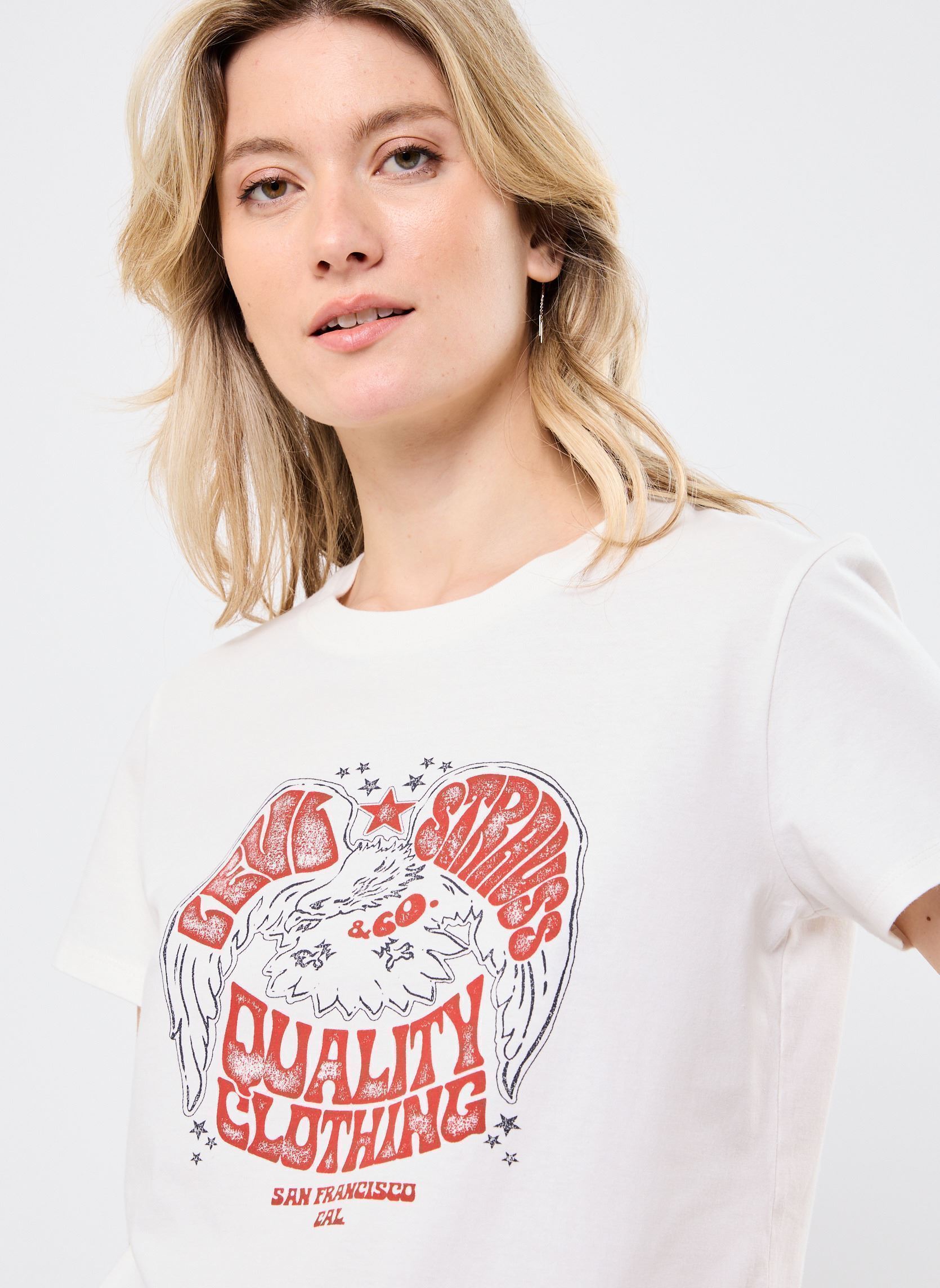 Tee-shirts The Perfect Tee femme blanc Levi's Tee-shirts The Perfect Tee femme blanc EAGLE SUGAR SWIZZLE