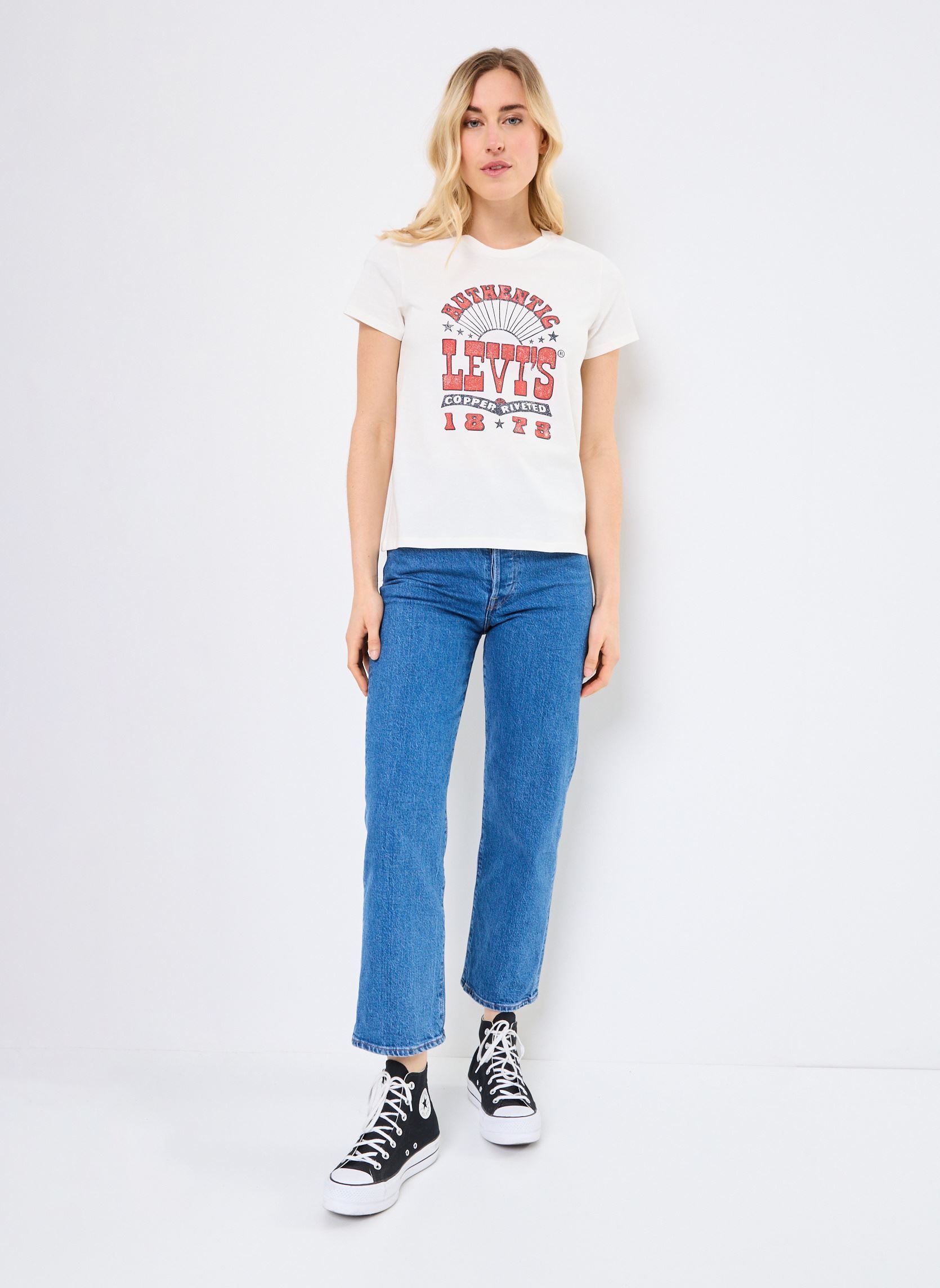 Tee-shirts The Perfect Tee femme blanc Levi's Tee-shirts The Perfect Tee femme blanc LEVI'S COPPER RIVETED ROCK POS