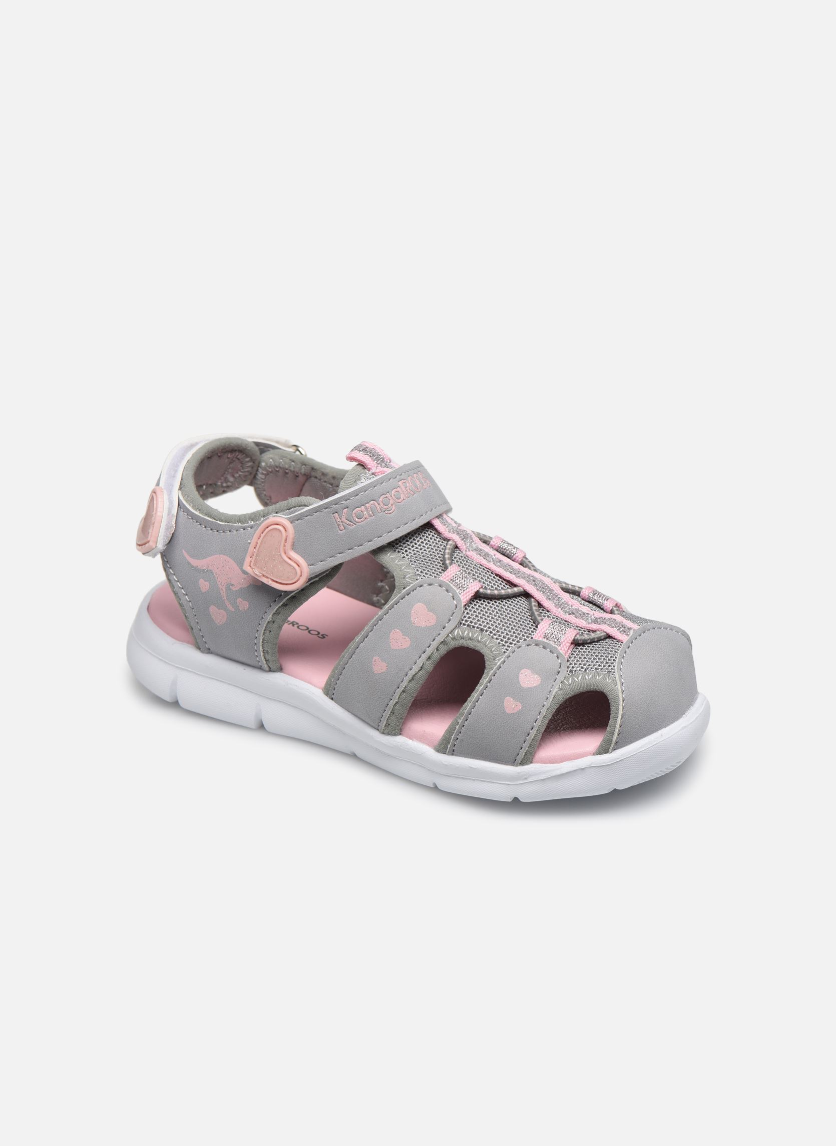 Sandalen K-Mini mädchen grau Kangaroos Sandalen K-Mini mädchen grau VAPOR GREY ENGLISH ROSE GLITTE