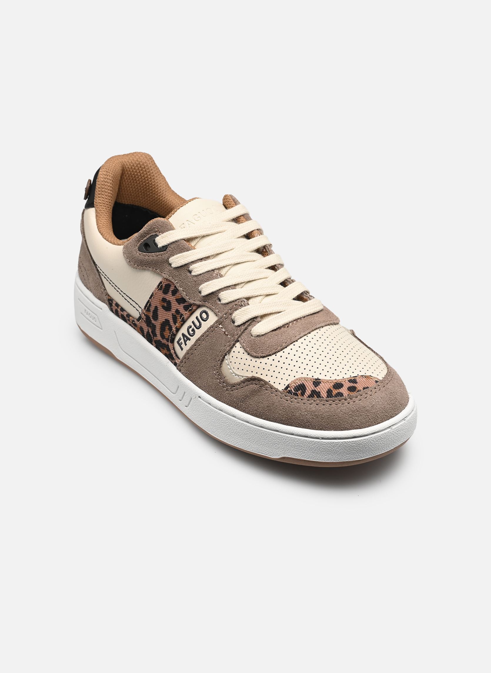 Baskets Faguo Baskets Ceiba Leather Suede pour  Femme - F24CF3210-ECR83