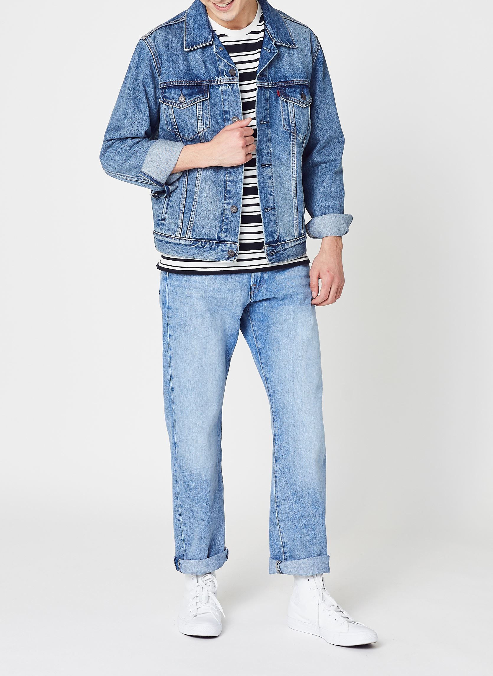 Giacche in jeans THE TRUCKER JACKET uomo blu Levi's Giacche in jeans THE TRUCKER JACKET uomo blu SKYLINE TRUCKER