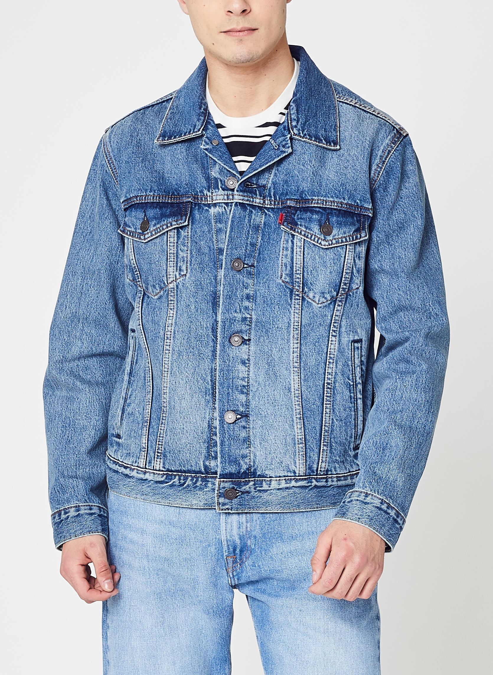 Giacche in jeans THE TRUCKER JACKET uomo blu Levi's Giacche in jeans THE TRUCKER JACKET uomo blu SKYLINE TRUCKER