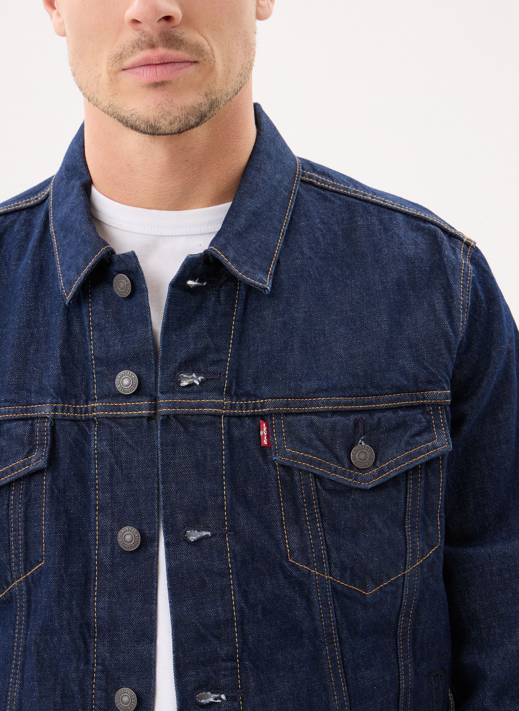 Vestes en jean THE TRUCKER JACKET homme bleu Levi's Vestes en jean THE TRUCKER JACKET homme bleu WASH IT OUT RINSE T