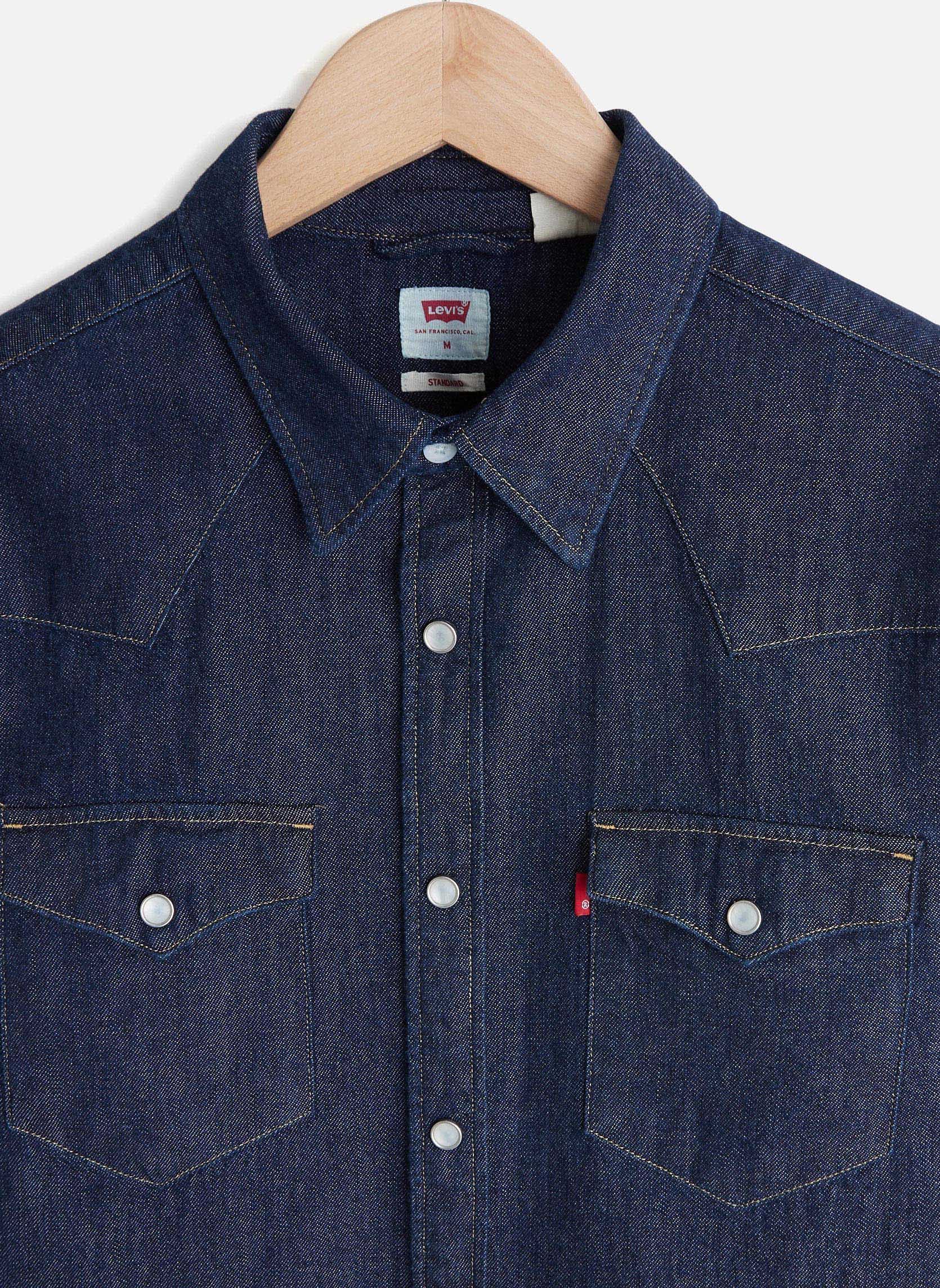 Hemden BARSTOW WESTERN STANDARD herren blau Levi's Hemden BARSTOW WESTERN STANDARD herren blau RED CAST RINSE MARBLED T2 H2 1