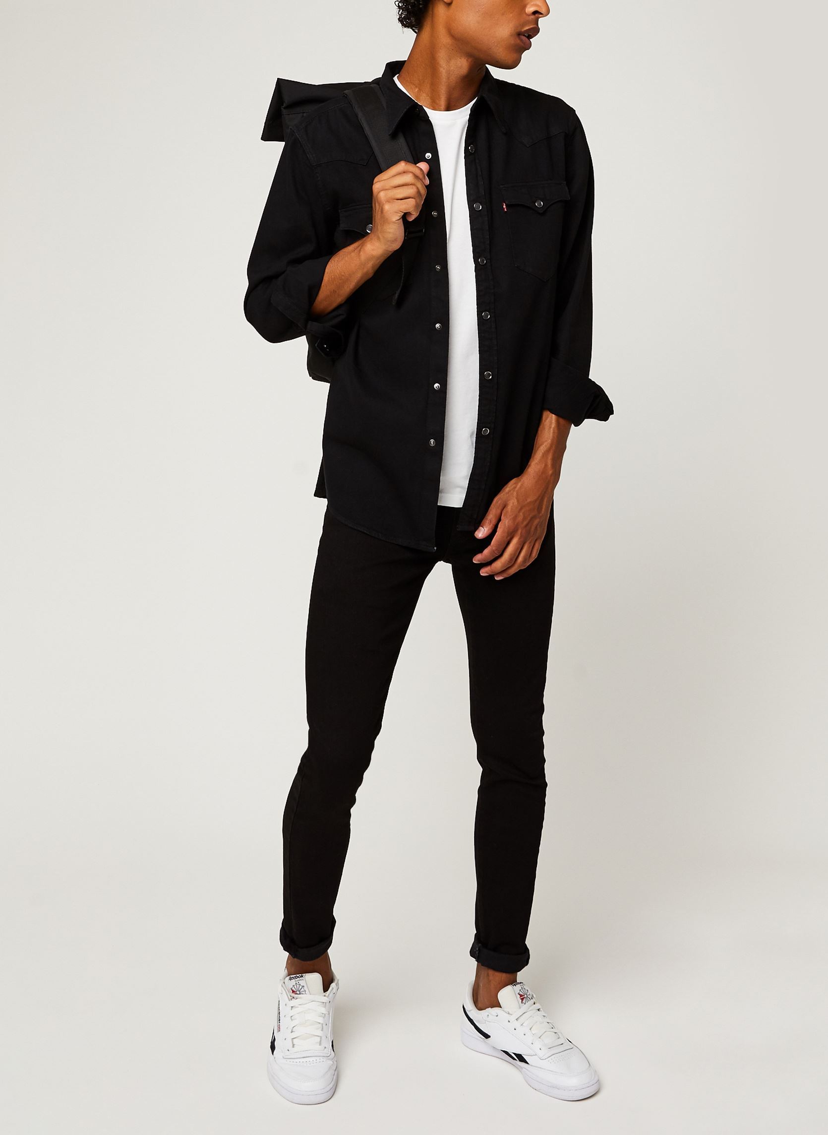 Chemises BARSTOW WESTERN STANDARD homme noir Levi's Chemises BARSTOW WESTERN STANDARD homme noir MARBLE BLACK DENIM RINSE