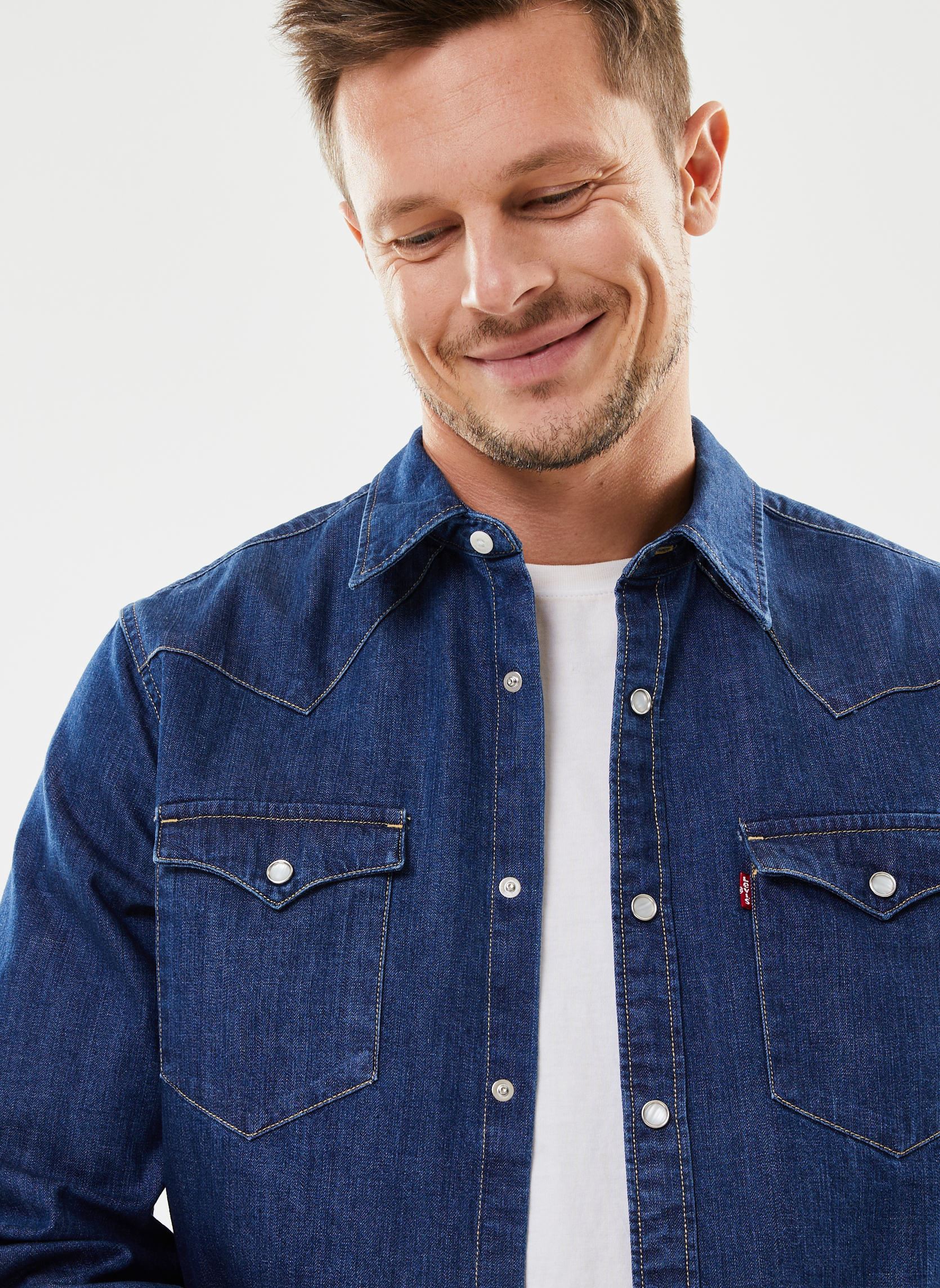 Chemises BARSTOW WESTERN STANDARD homme bleu Levi's Chemises BARSTOW WESTERN STANDARD homme bleu LOWER HAIGHT