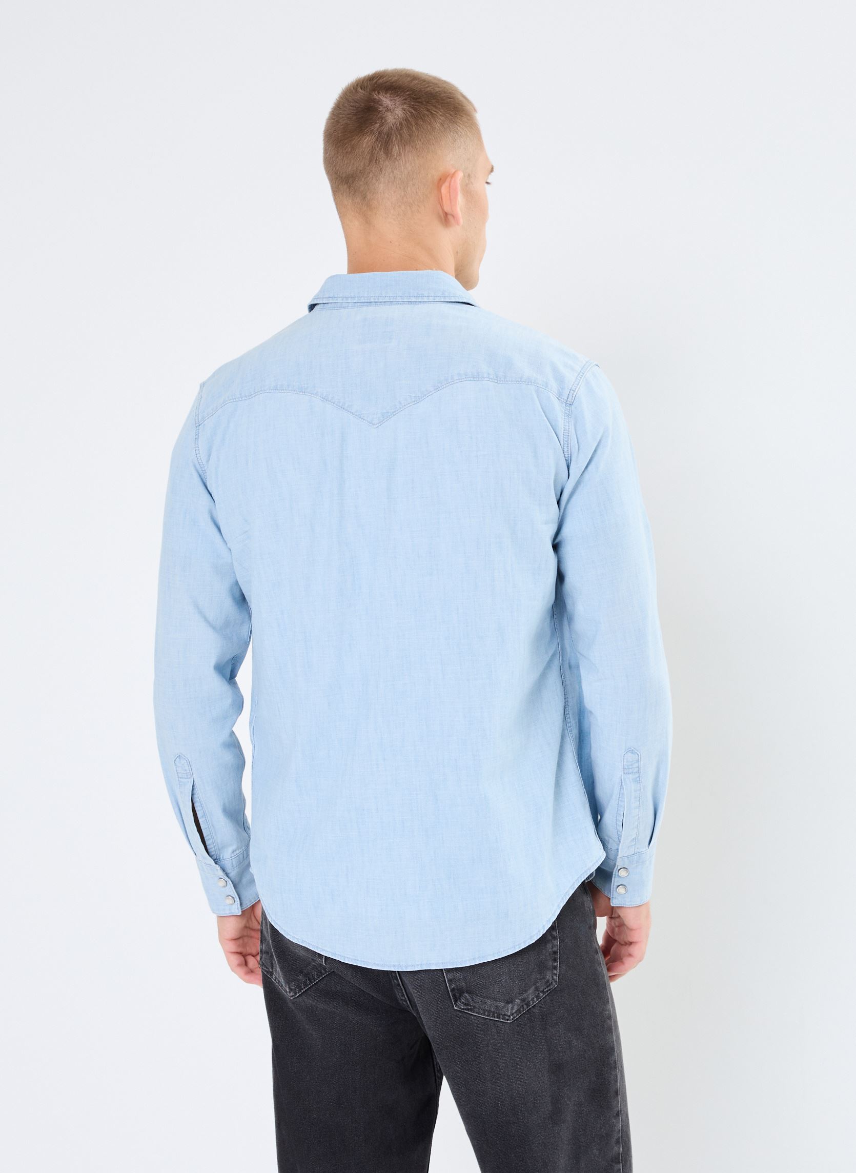 Chemises BARSTOW WESTERN STANDARD homme bleu Levi's Chemises BARSTOW WESTERN STANDARD homme bleu BURNETT LIGHT CHAMBR