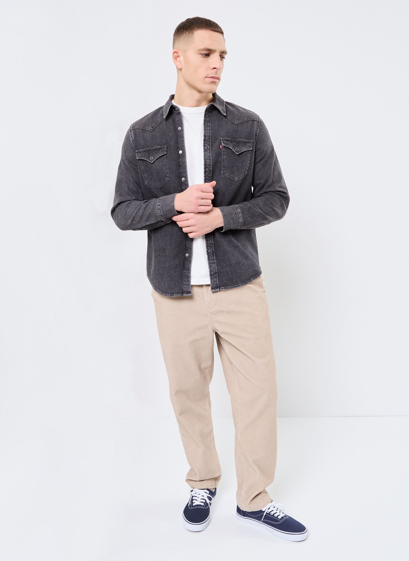 Hemden BARSTOW WESTERN STANDARD herren schwarz Levi's Hemden BARSTOW WESTERN STANDARD herren schwarz BLACK WASHED