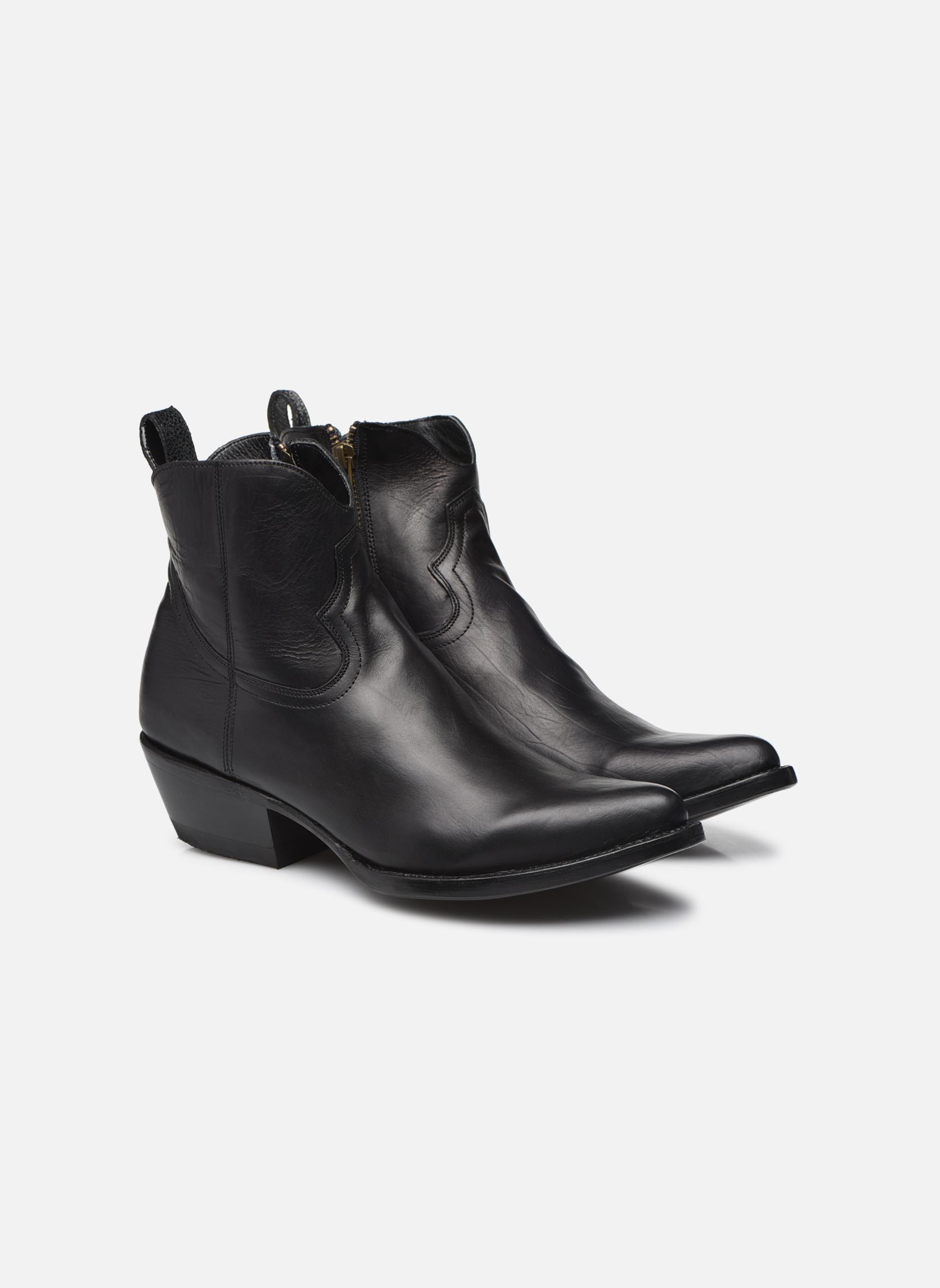 Botines tipo vaquero Maya mujer negro Mexicana Botines tipo vaquero Maya mujer negro BECERRO NEGRO