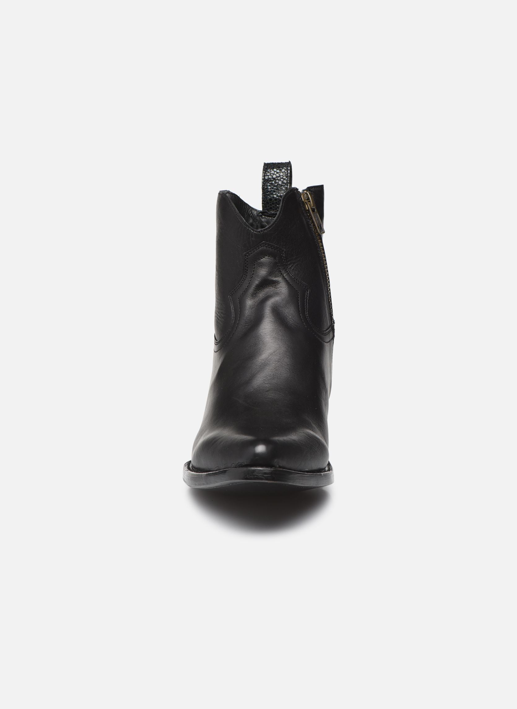 Botines tipo vaquero Maya mujer negro Mexicana Botines tipo vaquero Maya mujer negro BECERRO NEGRO