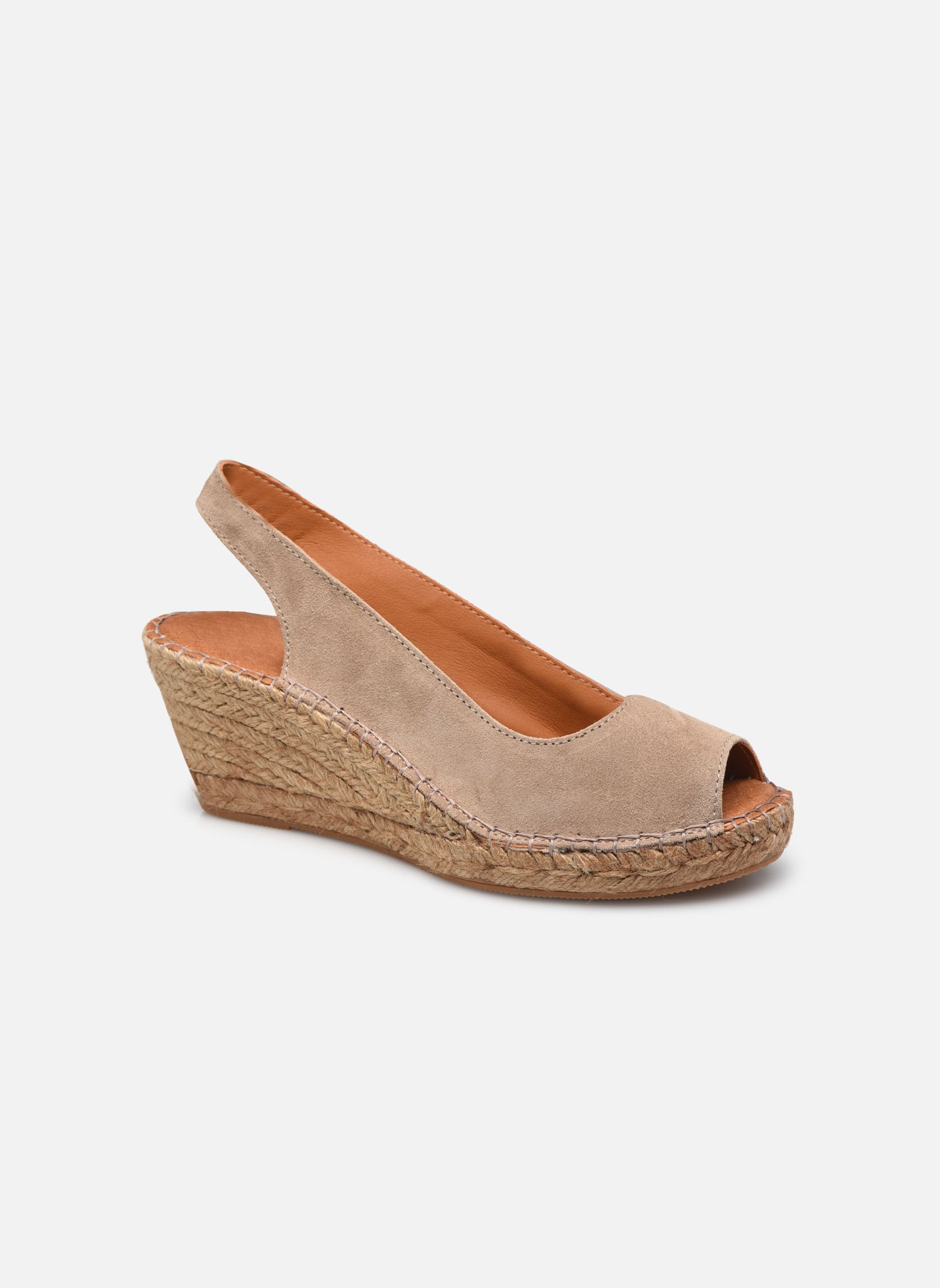 Keil- und Plateau-Espadrilles Caminia damen beige Georgia Rose Keil- und Plateau-Espadrilles Caminia damen beige Cuir velours Beige