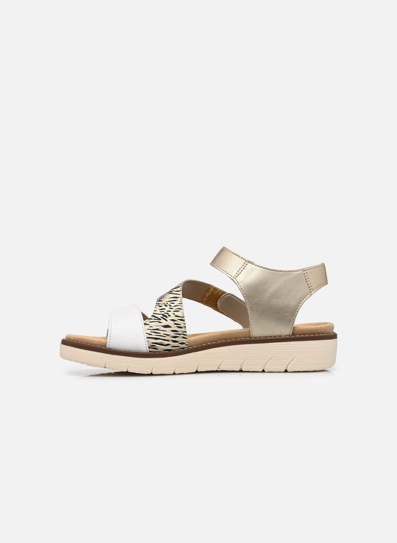 Sandalen Ovidiu dames wit Remonte Sandalen Ovidiu dames wit WHITE/BEIGE-GOLD/PALEGOLD