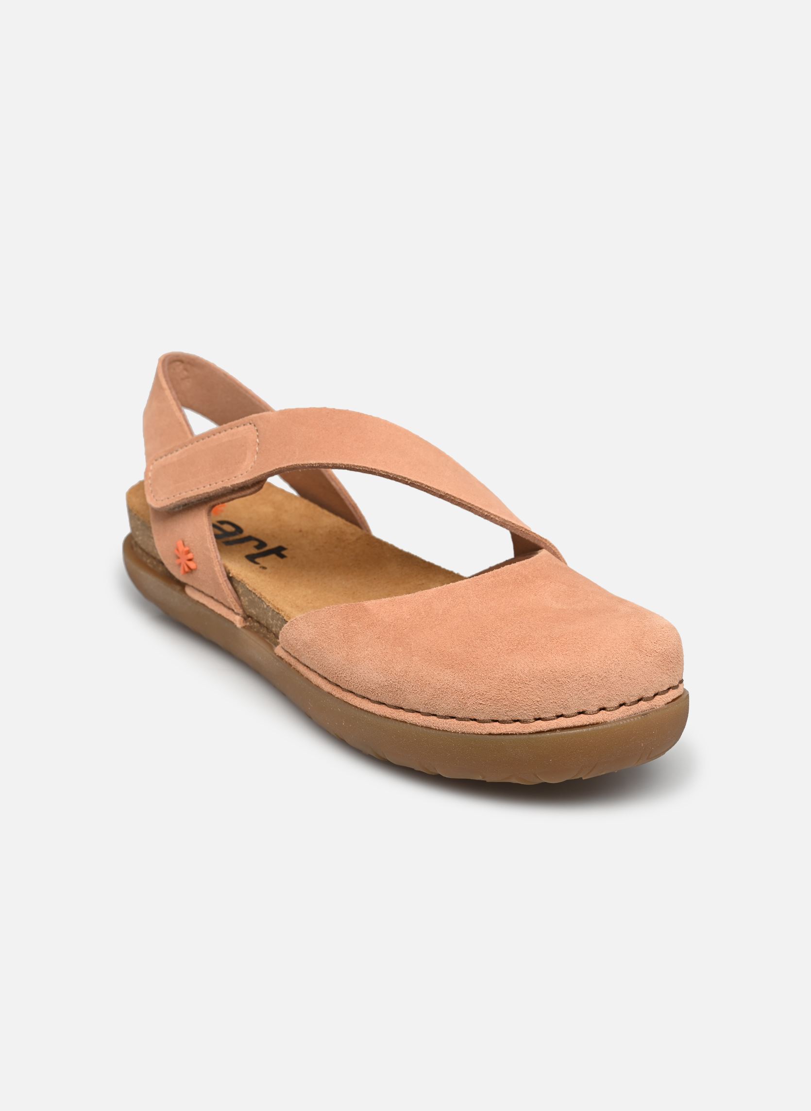 Sandalen met sleehak en plateau Rhodes 1712 dames beige Art Sandalen met sleehak en plateau Rhodes 1712 dames beige Peach