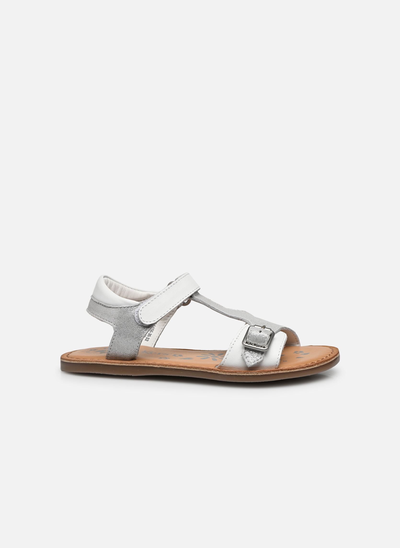 Sandalen Diazz mädchen weiß Kickers Sandalen Diazz mädchen weiß BLANC ARGENT METALLISE