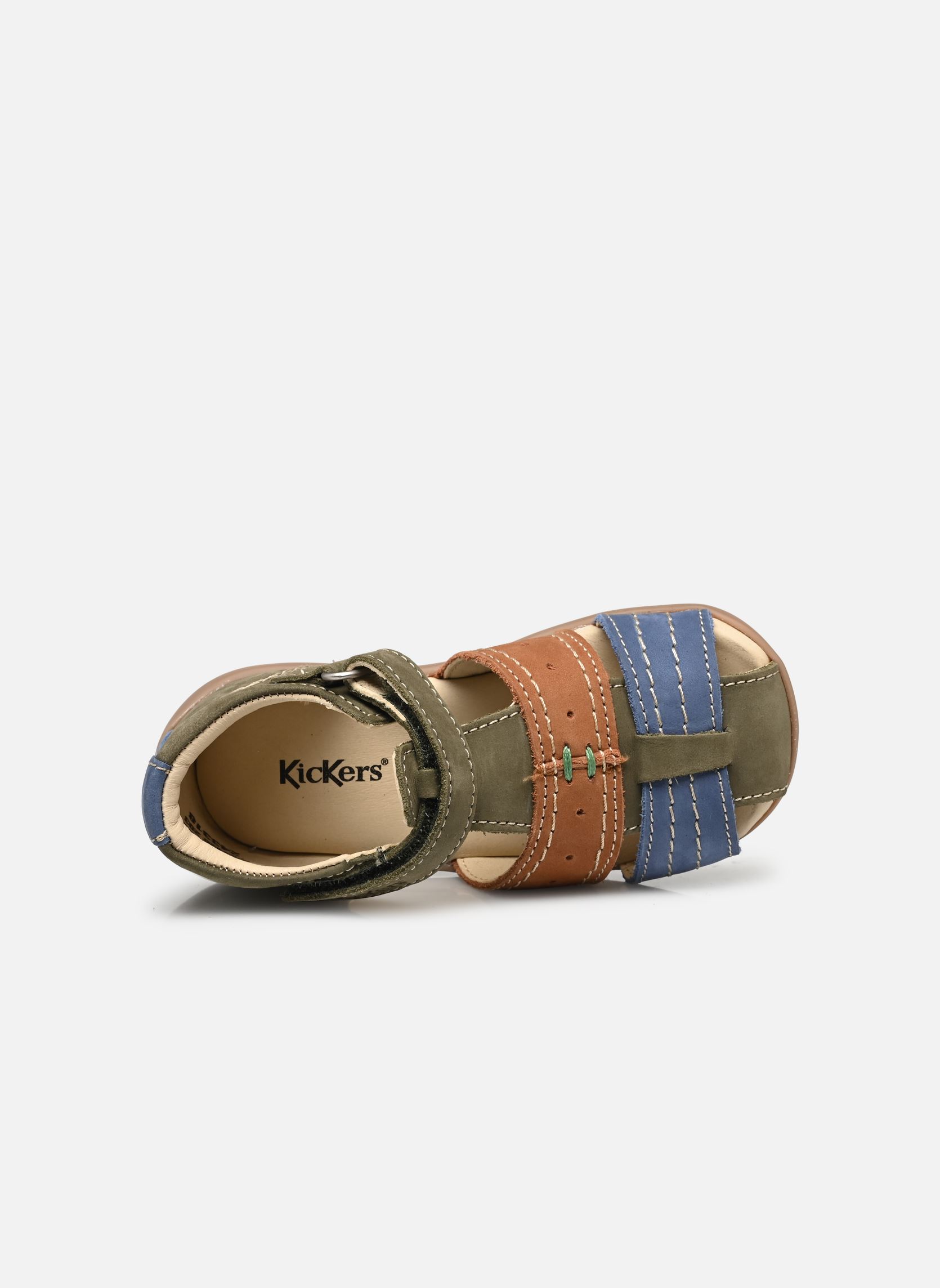 Sandales Bigbazar-2 garçon vert Kickers Sandales Bigbazar-2 garçon vert KAKI FONCE MARRON