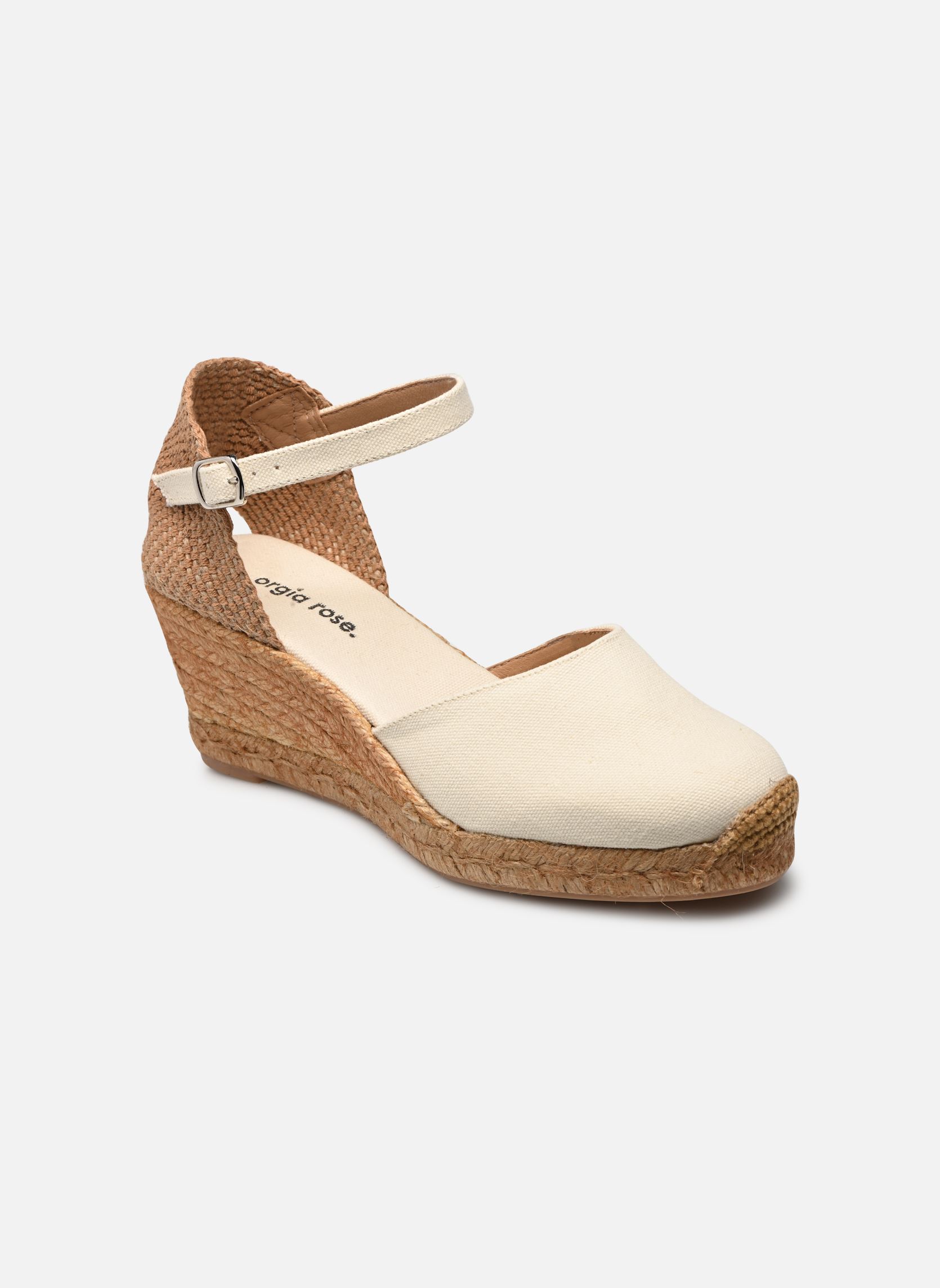 Espadrilles met sleehak en plateau Ipono dames beige Georgia Rose Espadrilles met sleehak en plateau Ipono dames beige Textile ecru