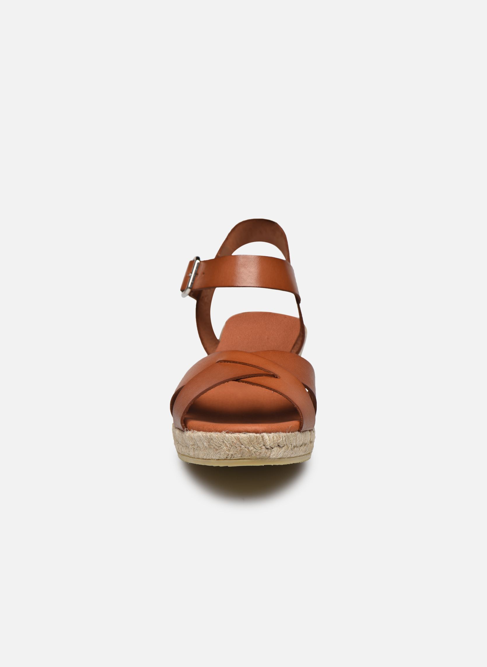 Espadrilles compensées et plateformes Ifona femme marron Georgia Rose Espadrilles compensées et plateformes Ifona femme marron Cuir Lisse Cognac