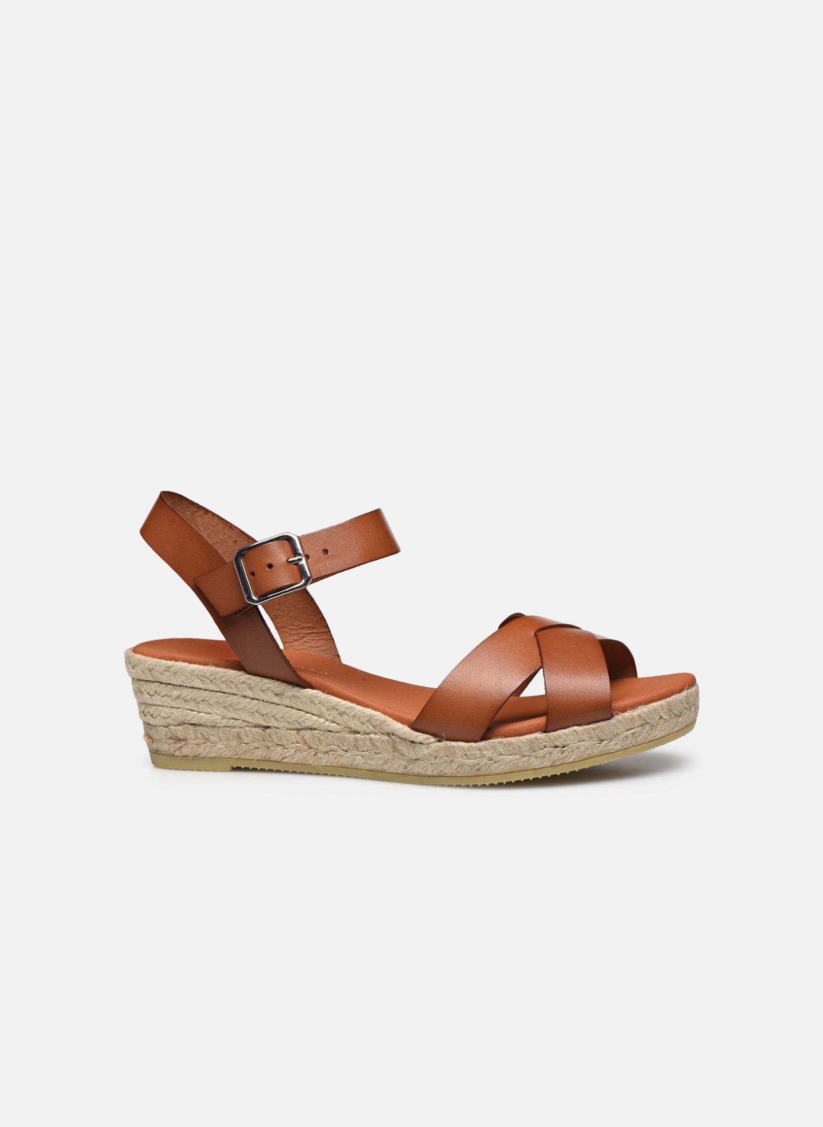 Espadrilles compensées et plateformes Ifona femme marron Georgia Rose Espadrilles compensées et plateformes Ifona femme marron Cuir Lisse Cognac
