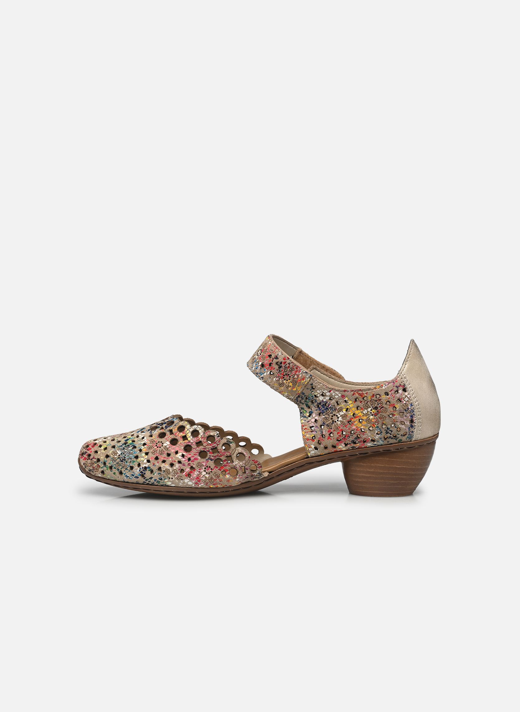 Escarpins à brides India femme multicolore Rieker Escarpins à brides India femme multicolore BEIGE-MULTI/MUSCHEL