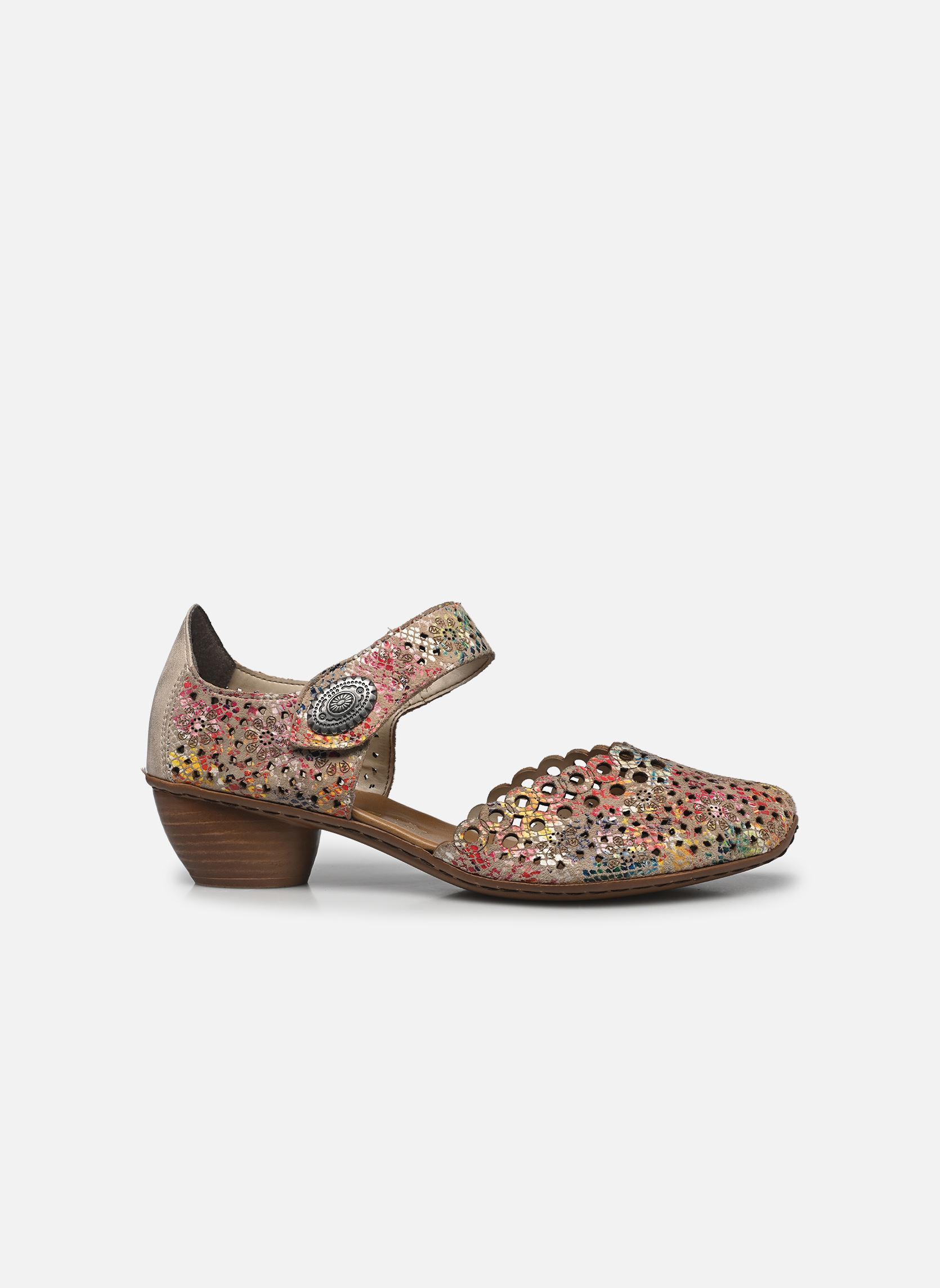 Escarpins à brides India femme multicolore Rieker Escarpins à brides India femme multicolore BEIGE-MULTI/MUSCHEL