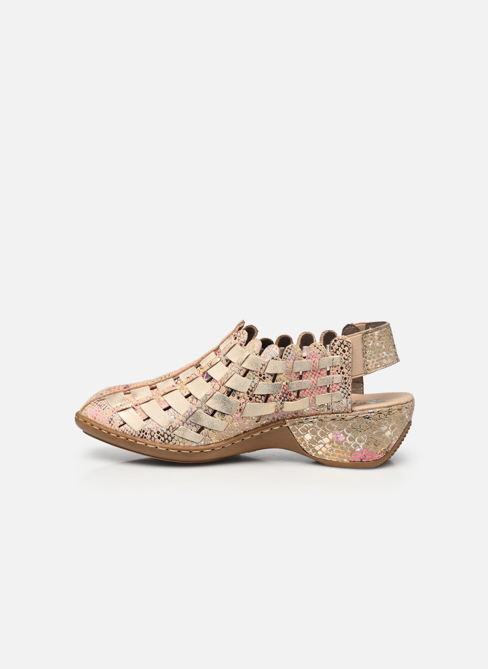 Sandales Pooja femme beige Rieker Sandales Pooja femme beige BEIGE-MULTI/MUSCHEL/MULTI