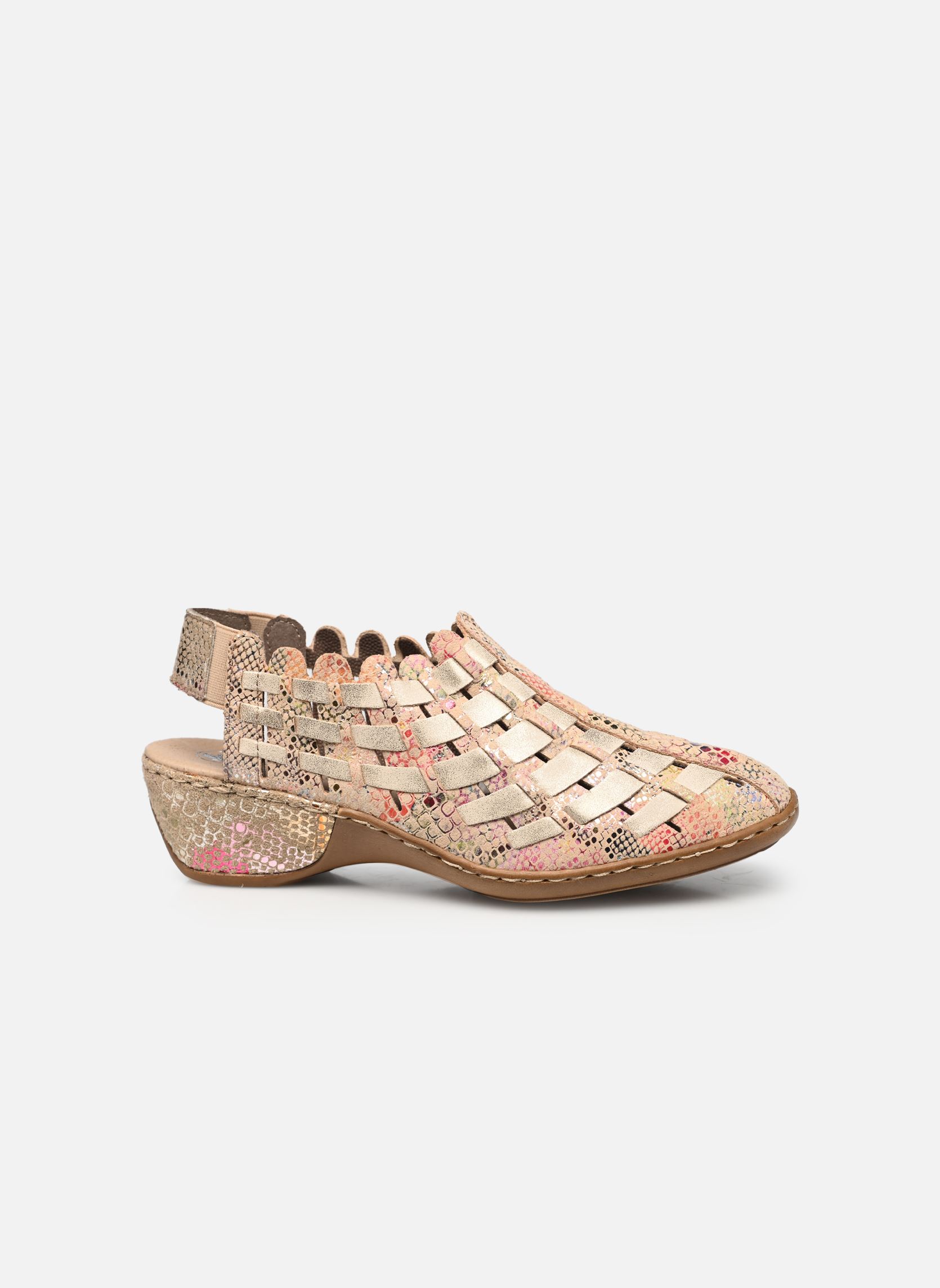 Sandales Pooja femme beige Rieker Sandales Pooja femme beige BEIGE-MULTI/MUSCHEL/MULTI