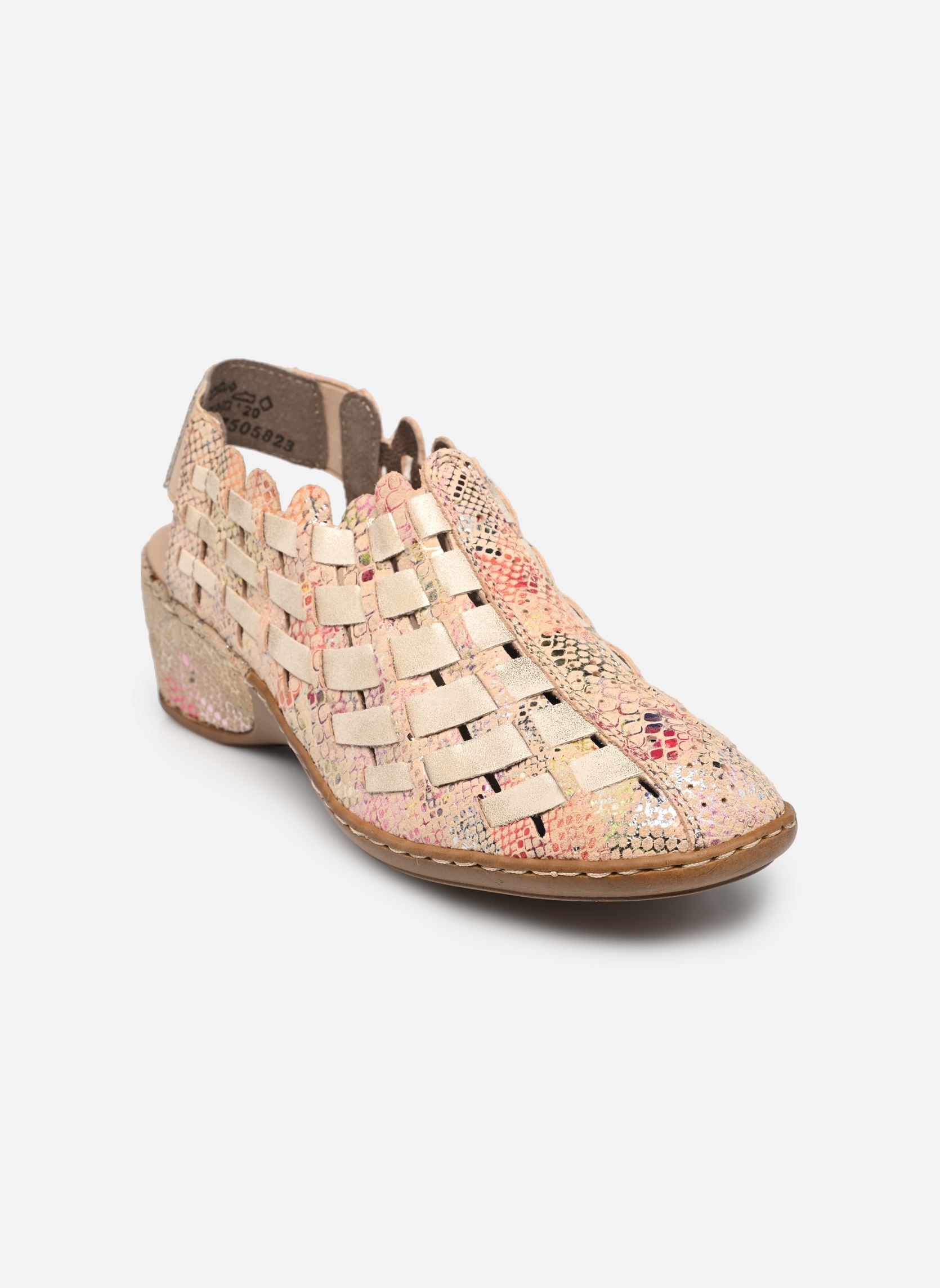 Sandales Pooja femme beige Rieker Sandales Pooja femme beige BEIGE-MULTI/MUSCHEL/MULTI