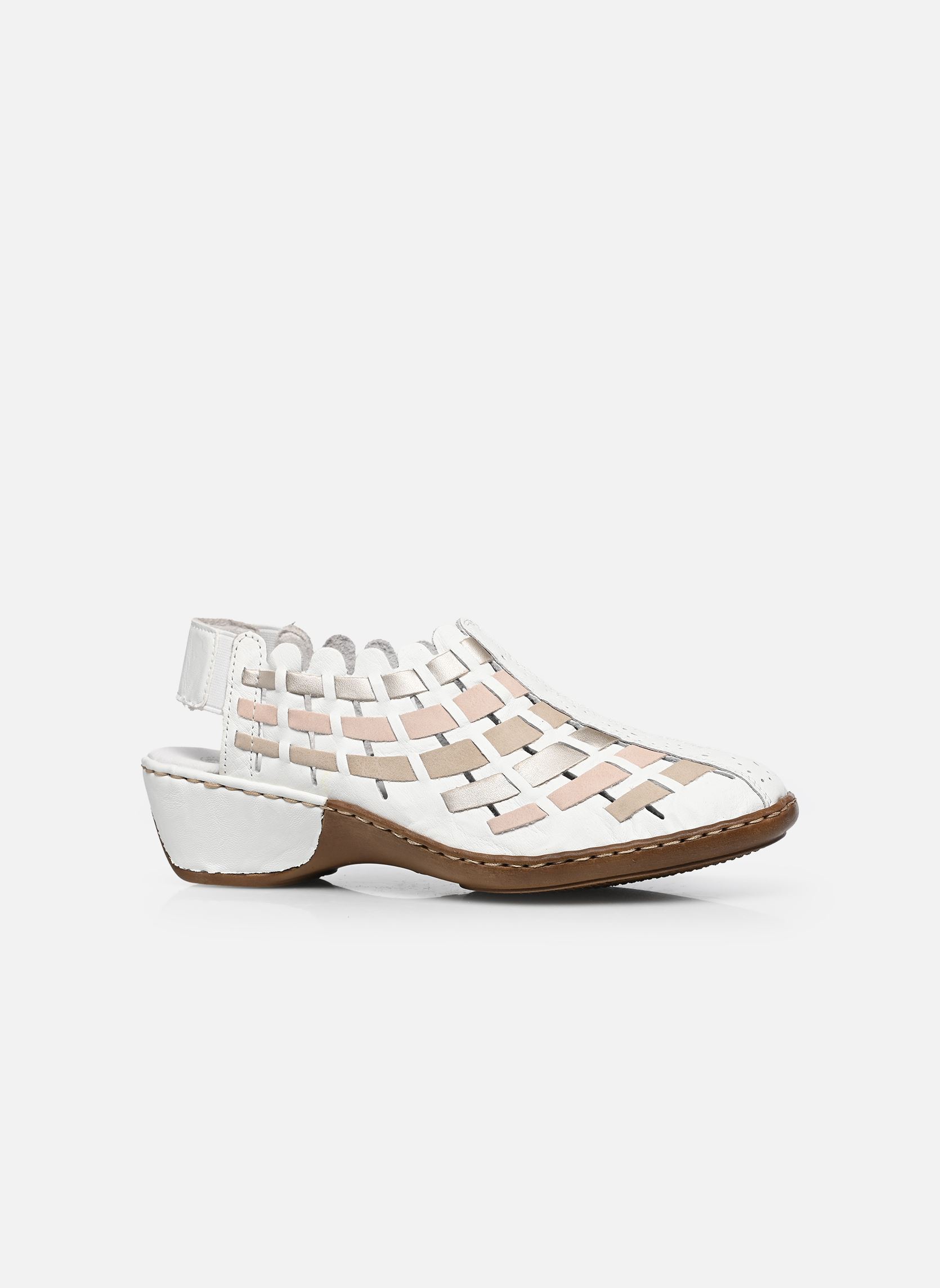 Sandalen Pooja dames wit Rieker Sandalen Pooja dames wit WEISS/GINGER/ROSE/CHAMPAGNER/W