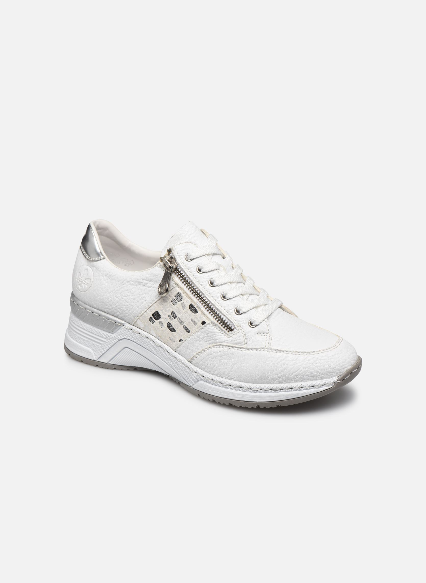 Lage sneakers Janis dames wit Rieker Lage sneakers Janis dames wit WEISS/WEISS-SILBER/ARGENTO