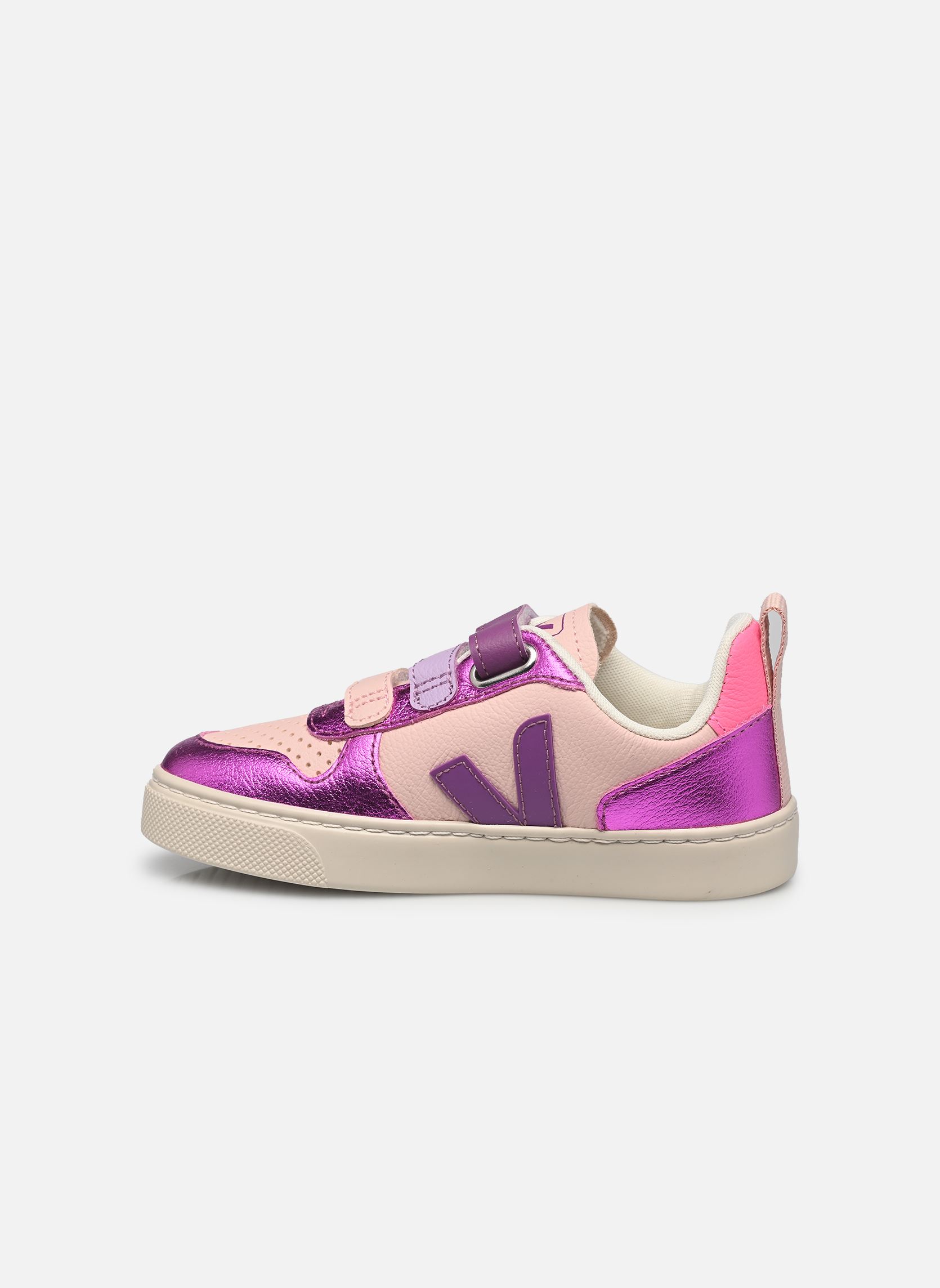 Niedrige Sneaker Small V-10 Velcro mädchen rosa Veja Niedrige Sneaker Small V-10 Velcro mädchen rosa PETALE_MULTICO-COSMOS