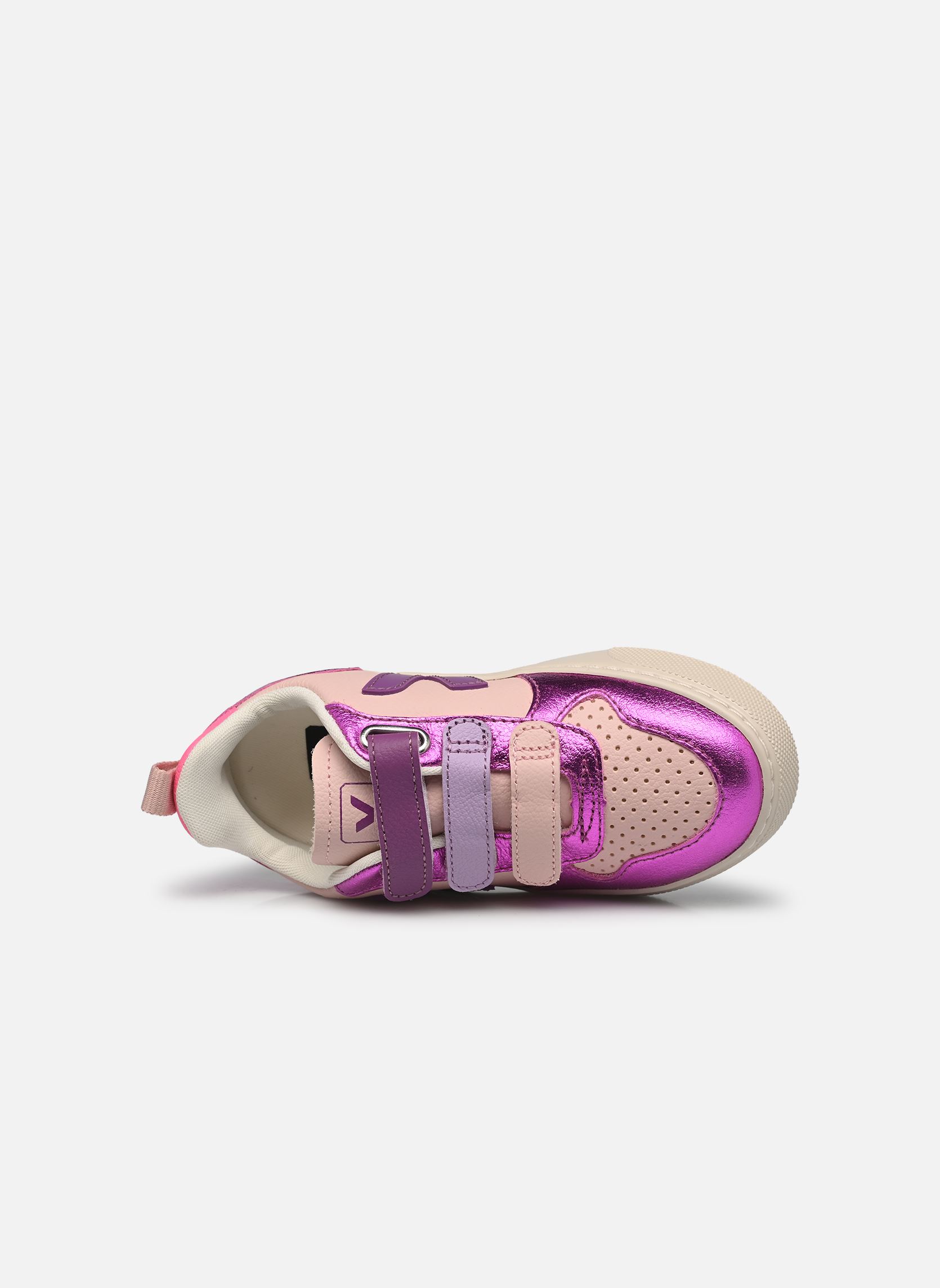Niedrige Sneaker Small V-10 Velcro mädchen rosa Veja Niedrige Sneaker Small V-10 Velcro mädchen rosa PETALE_MULTICO-COSMOS